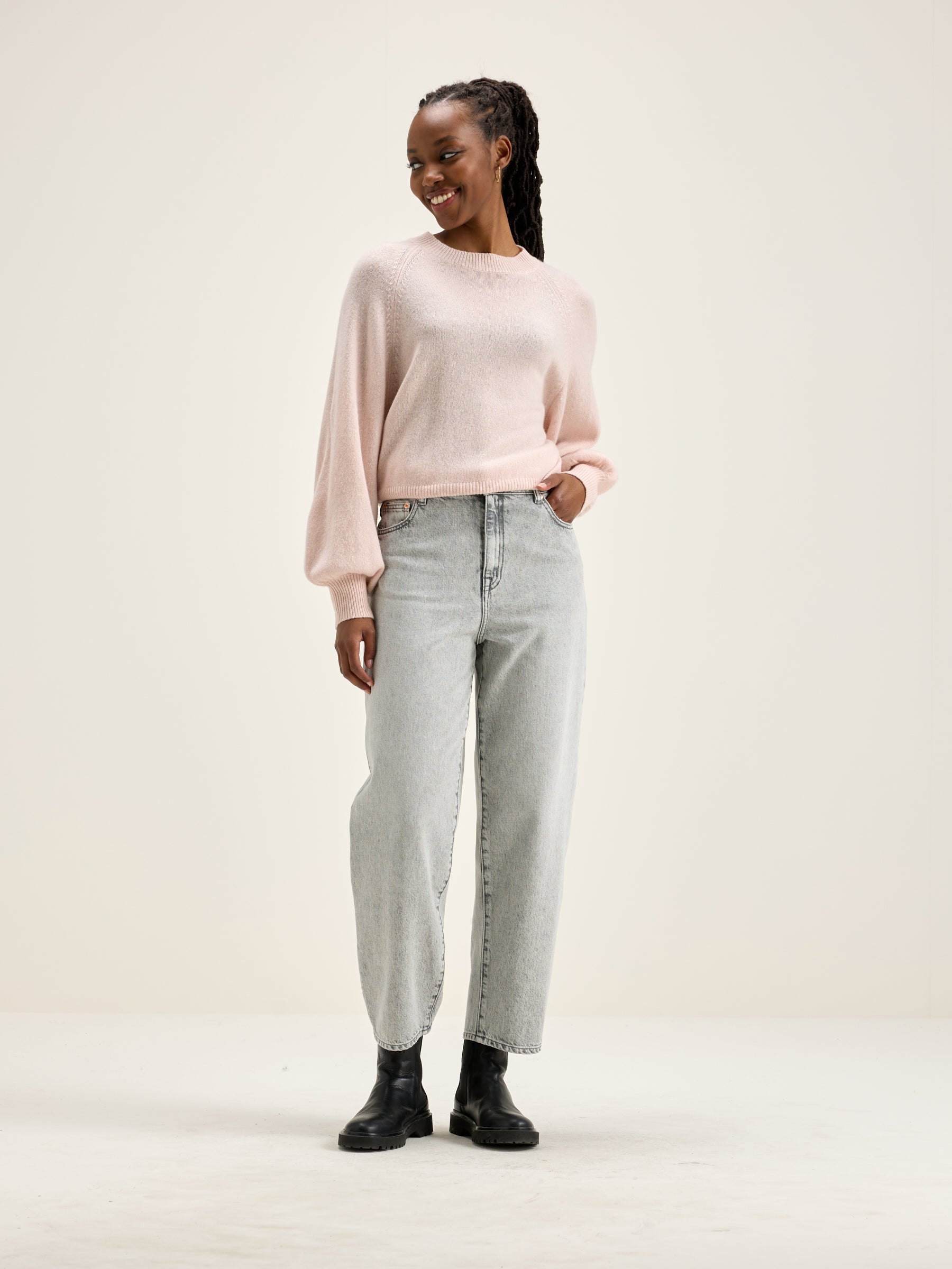 Ganto Crew-neck Sweater - Light rose For Women | Bellerose