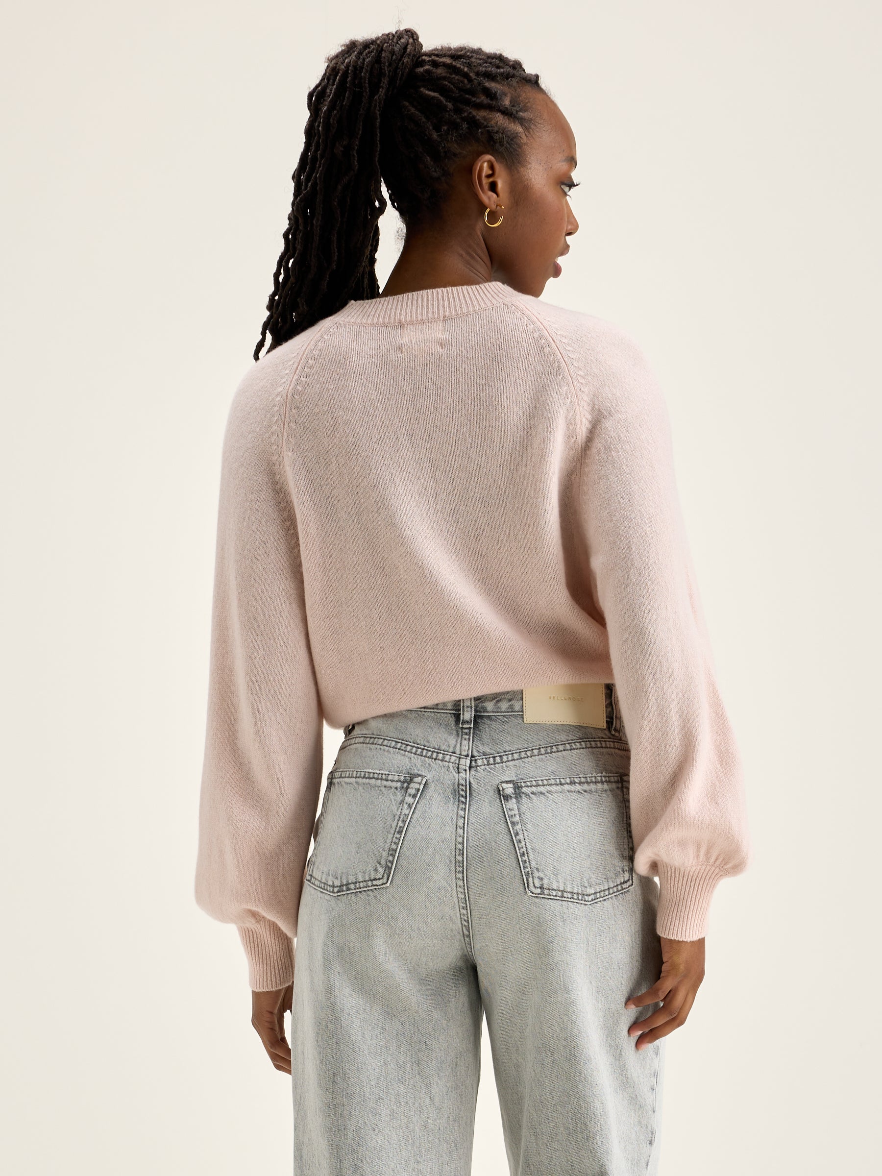 Ganto crew-neck sweater (242 / W / LIGHT ROSE)