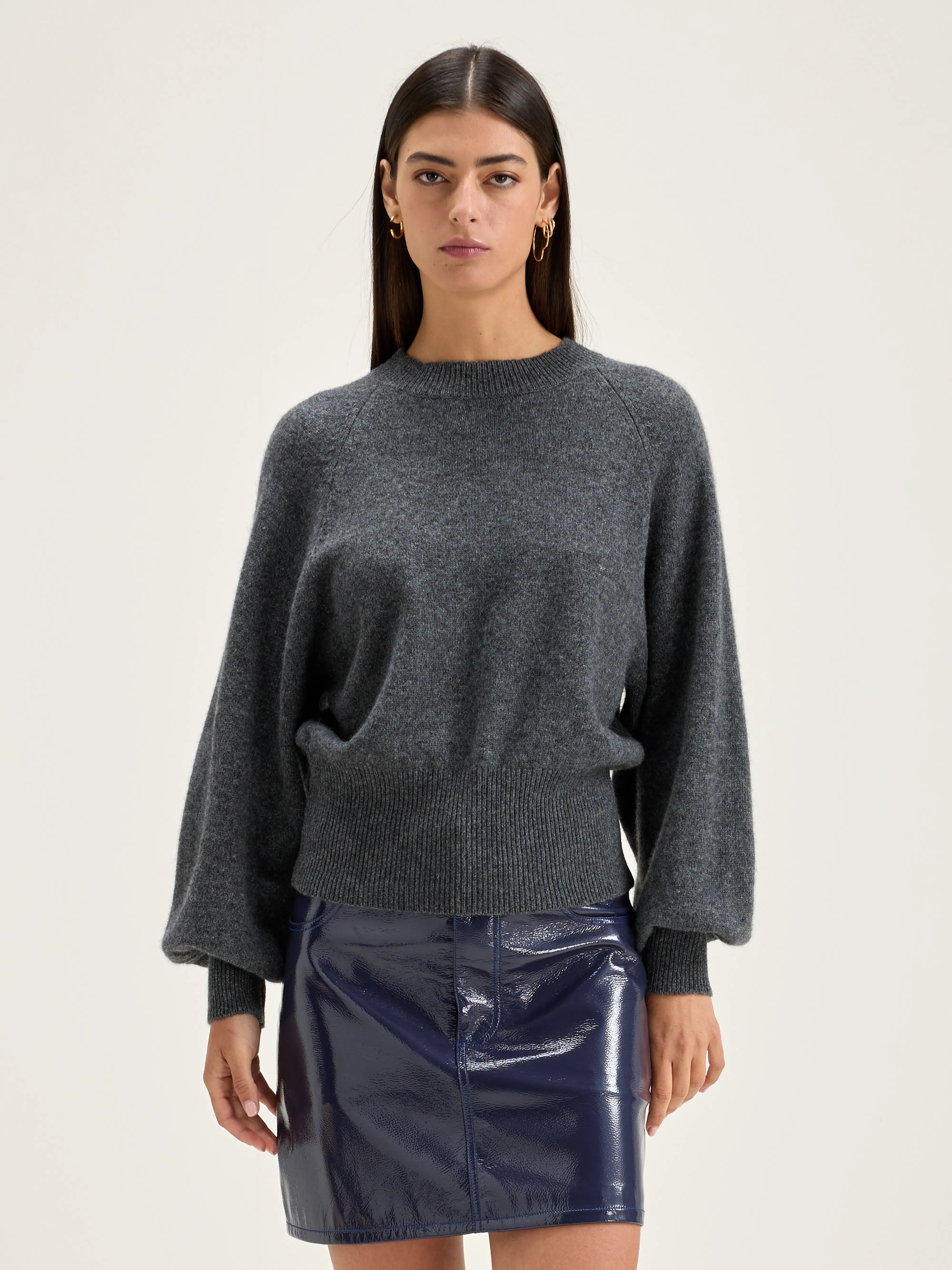 Pull Col Rond Ganto - Mid grey Pour Femme | Bellerose