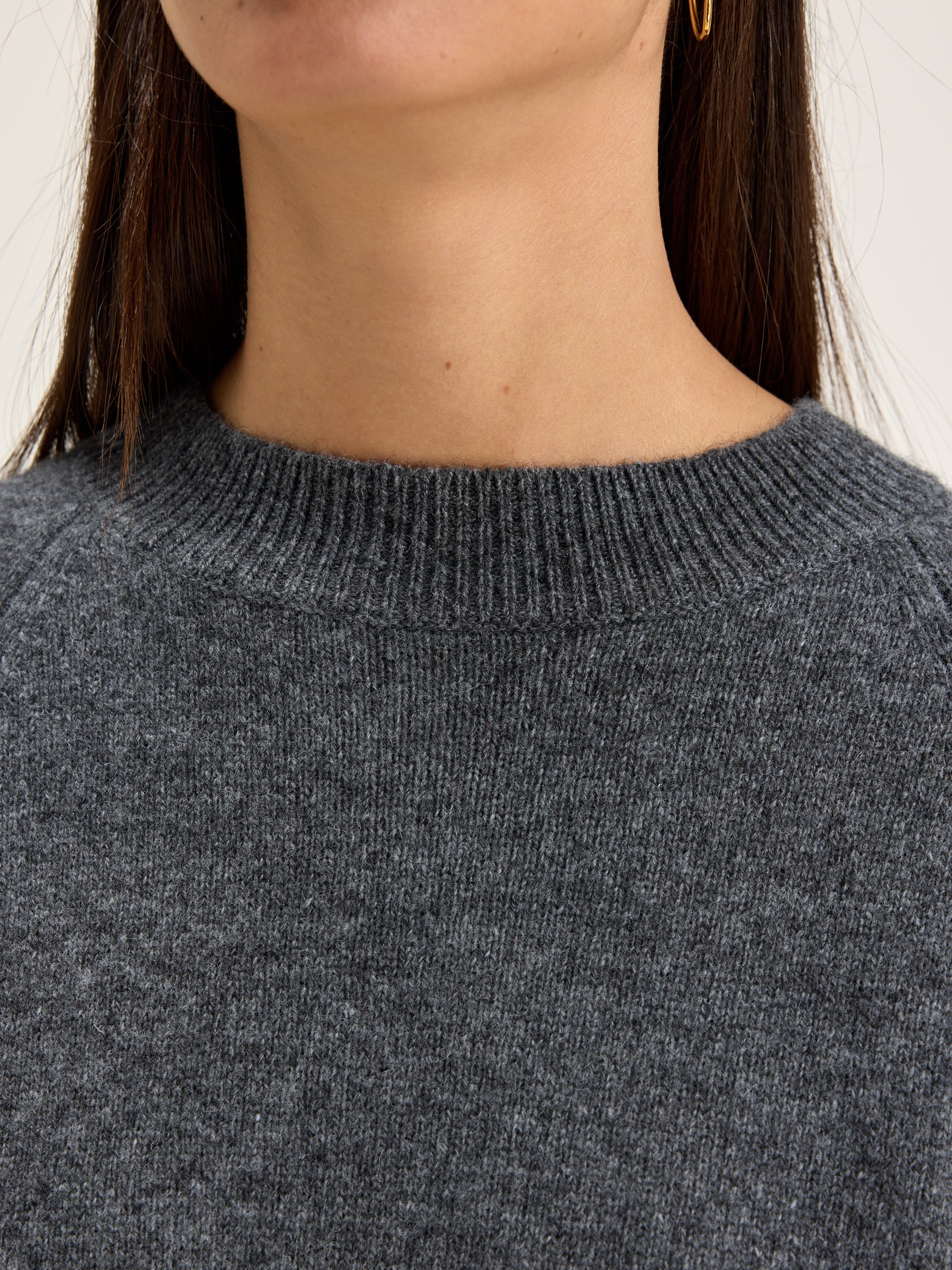 Pull Col Rond Ganto - Mid grey Pour Femme | Bellerose