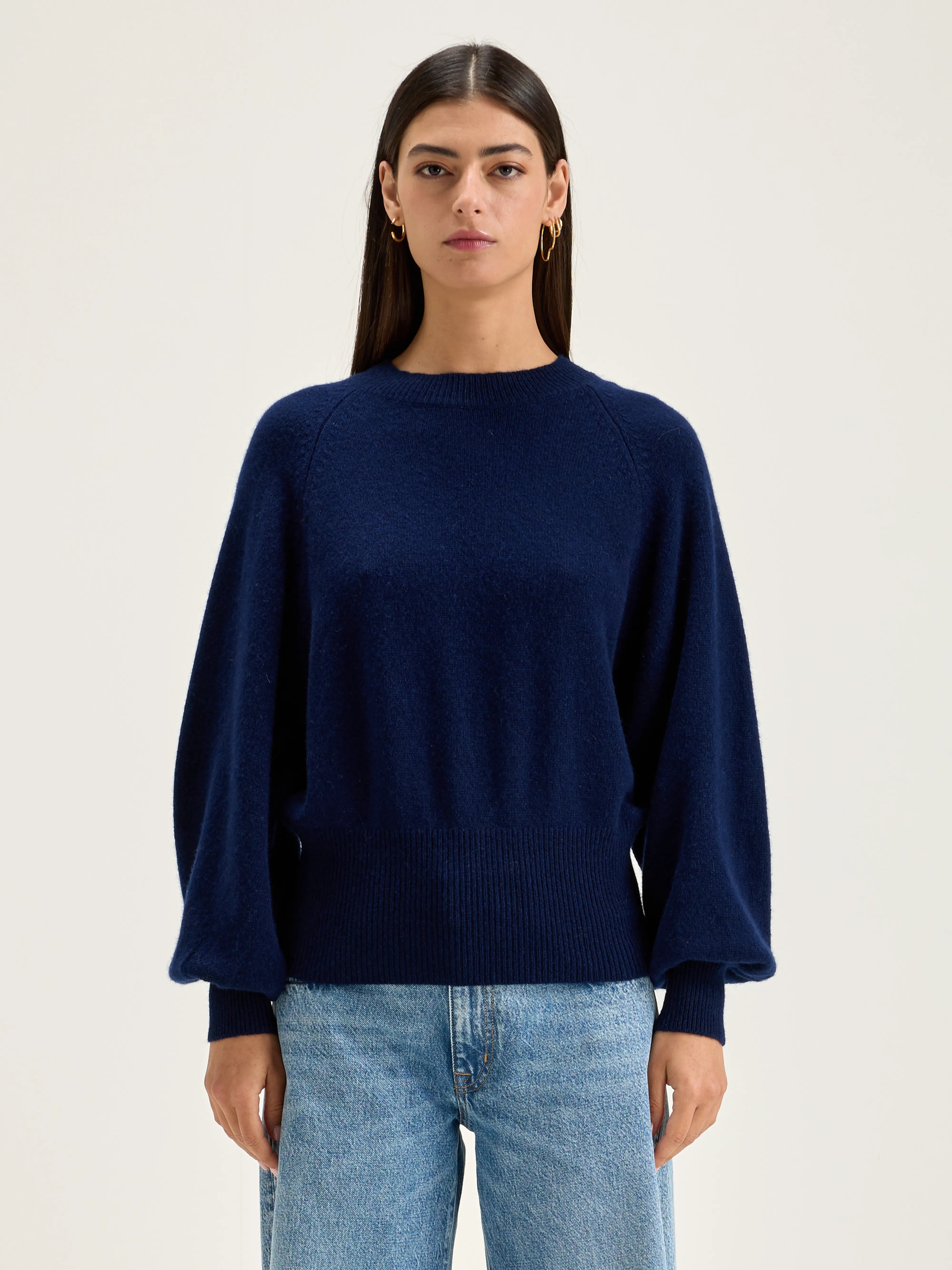 Pull Col Rond Ganto - Naval Pour Femme | Bellerose