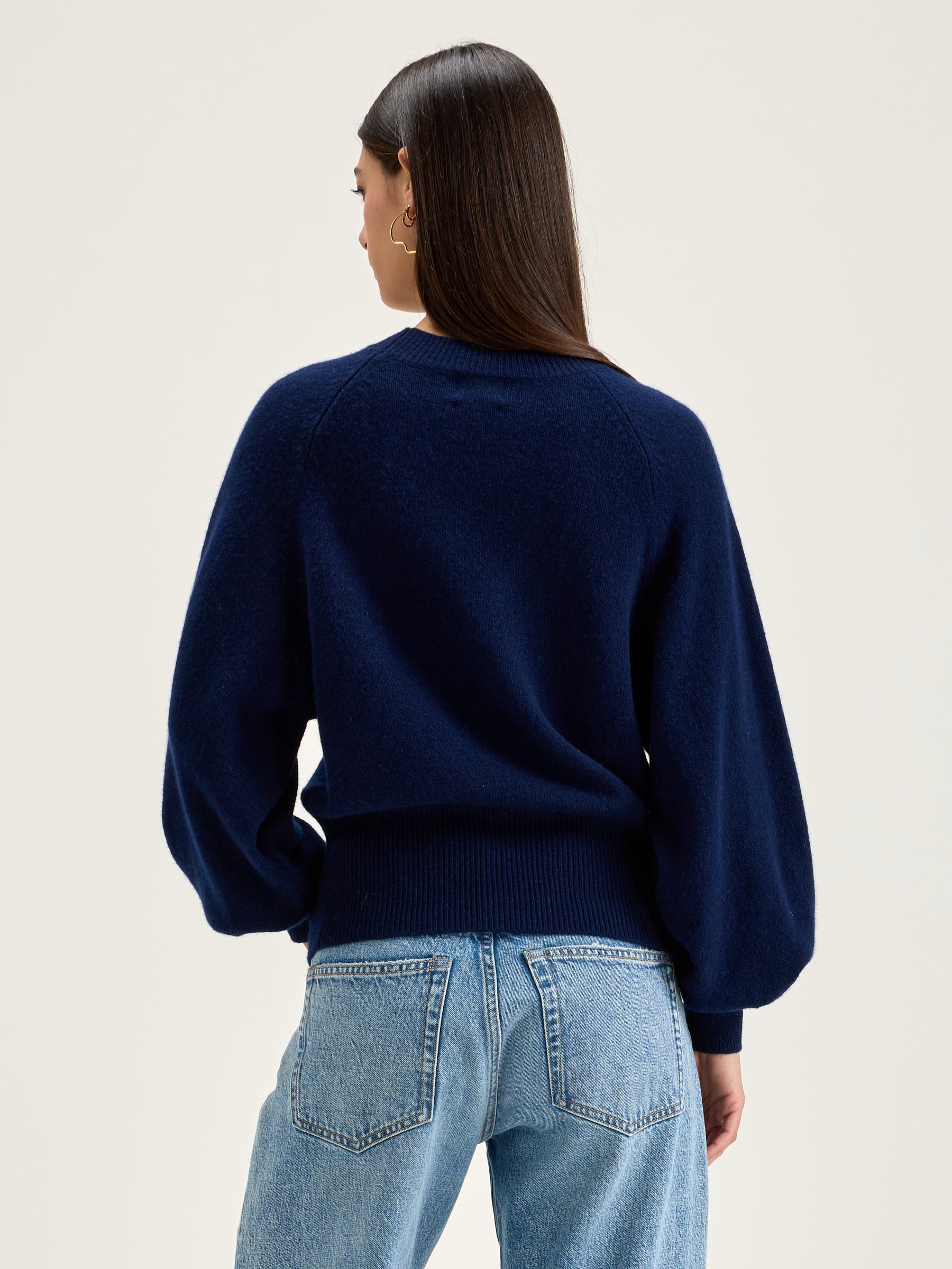 Pull Col Rond Ganto - Naval Pour Femme | Bellerose