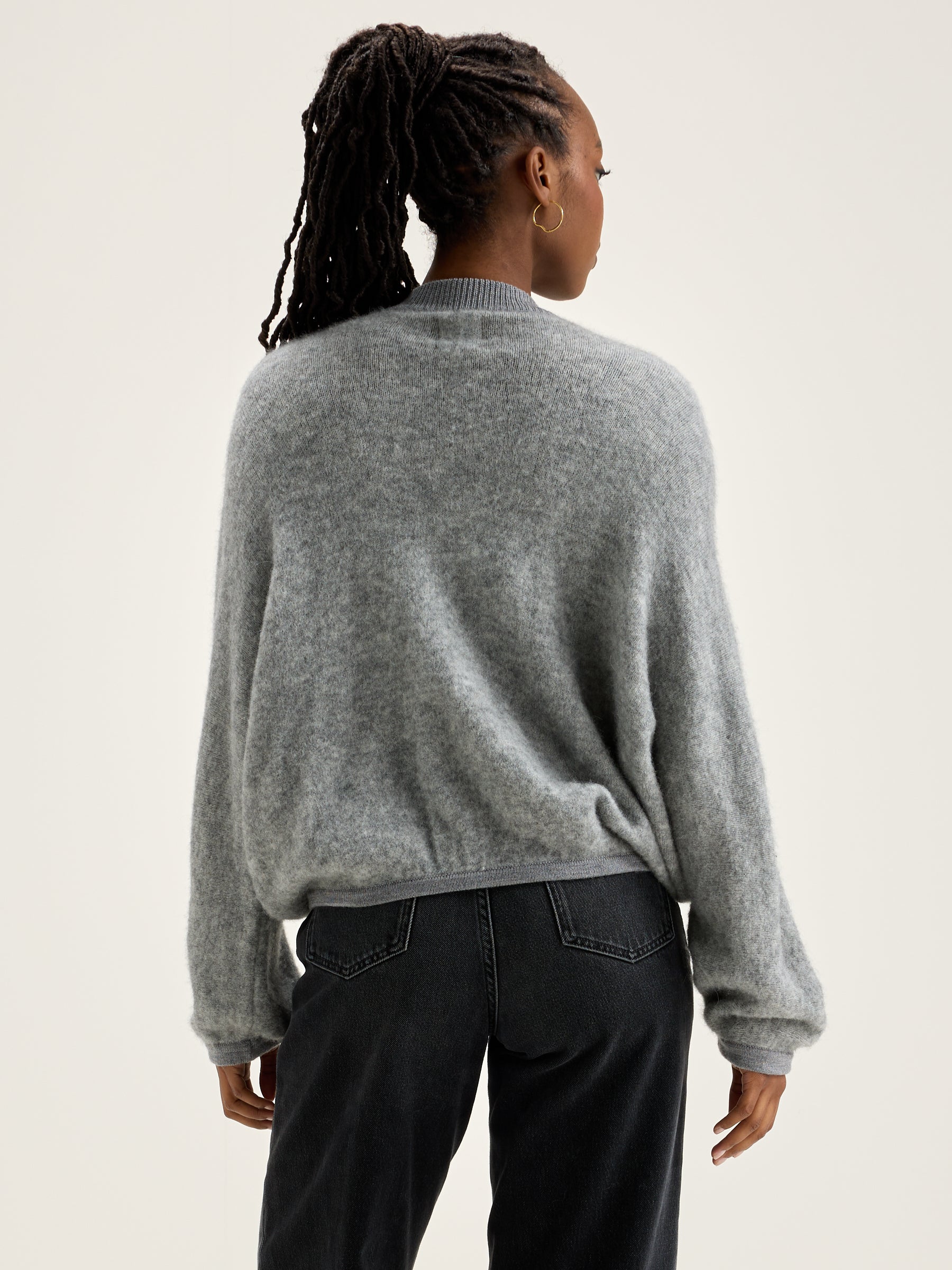 Asedi Zip-up Cardigan - Heather grey For Women | Bellerose