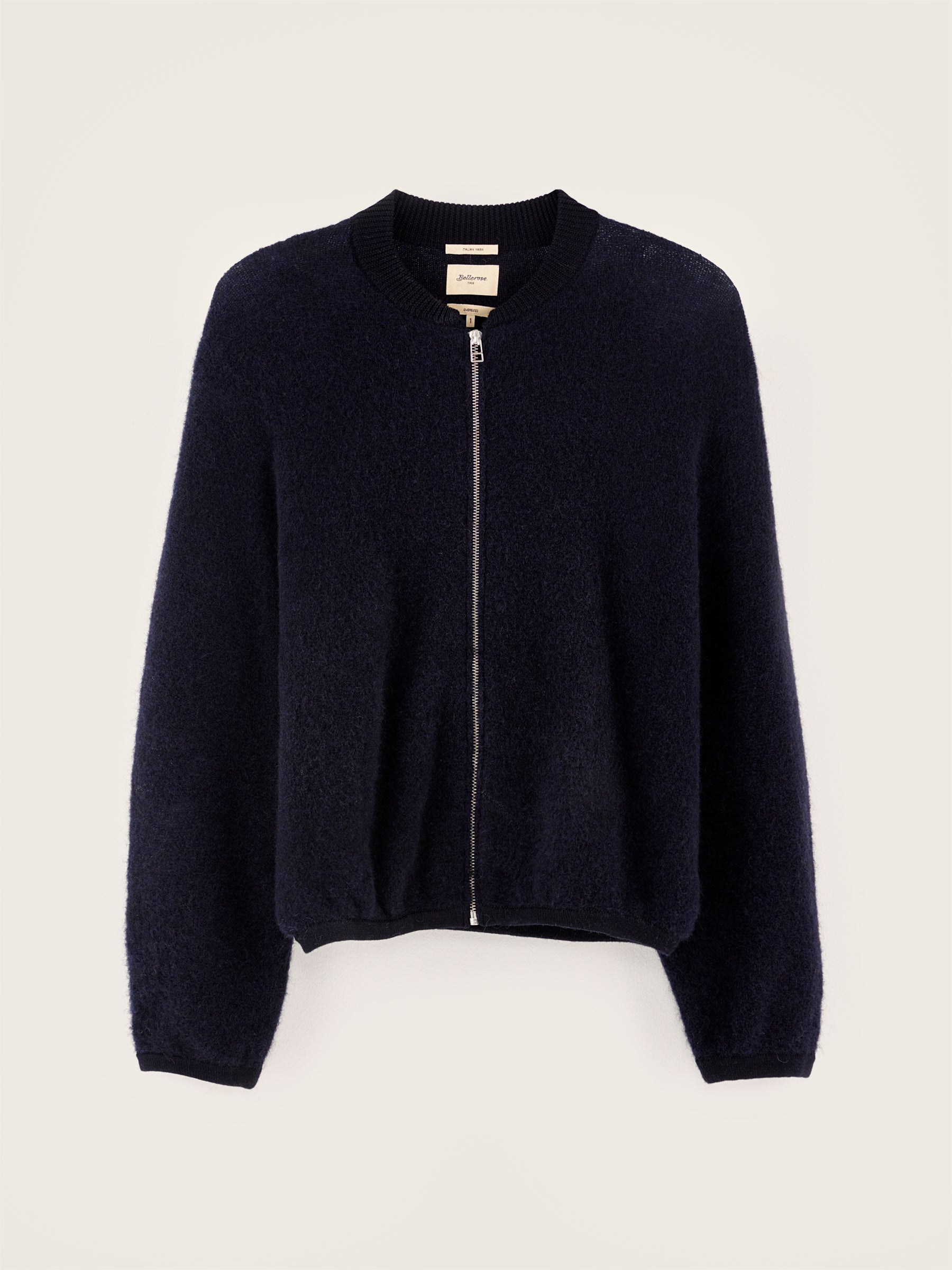 Asedi zip-up cardigan (242 / W / NAVY)