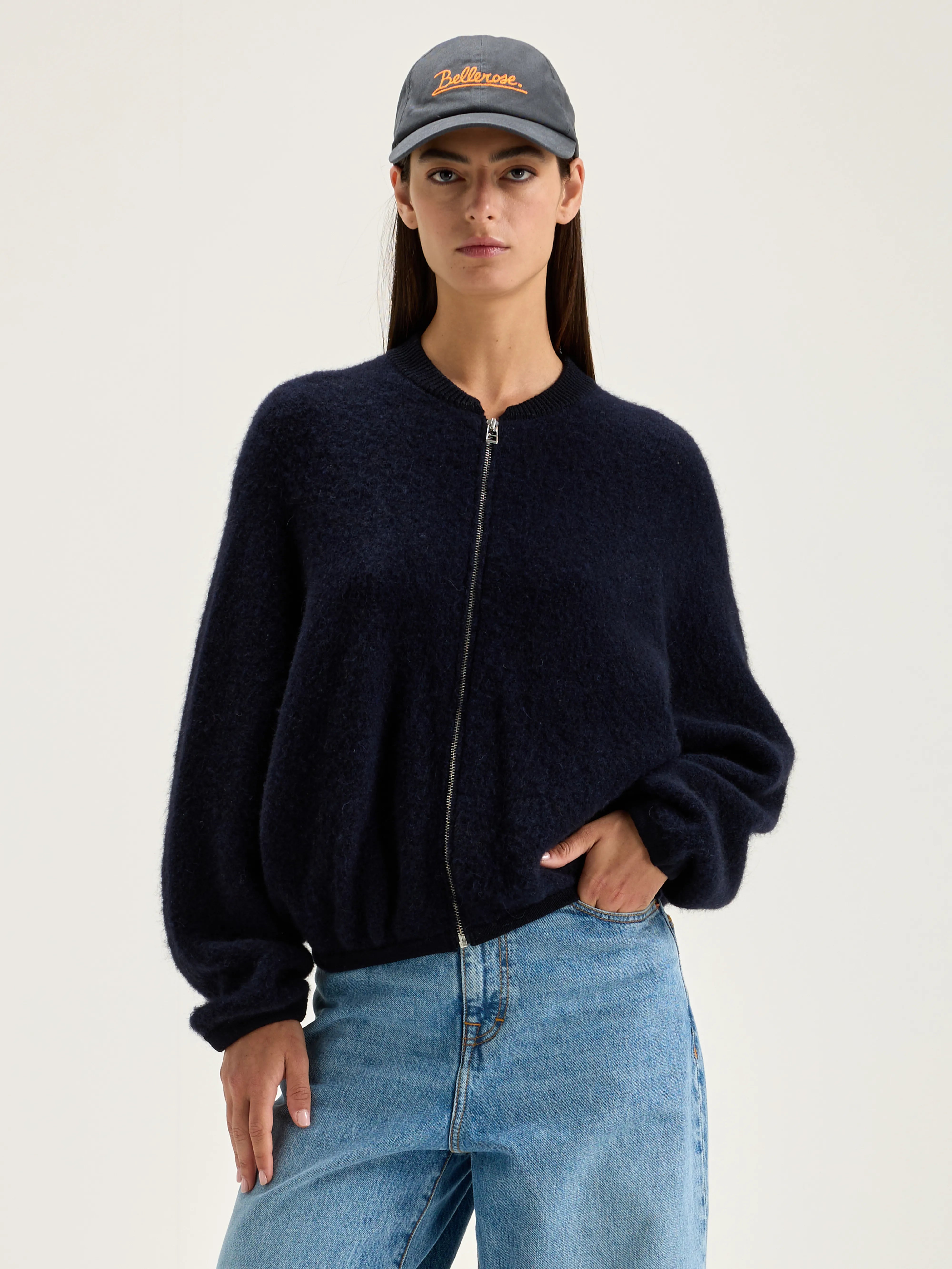 Cardigan Zippé Asedi - Navy Pour Femme | Bellerose