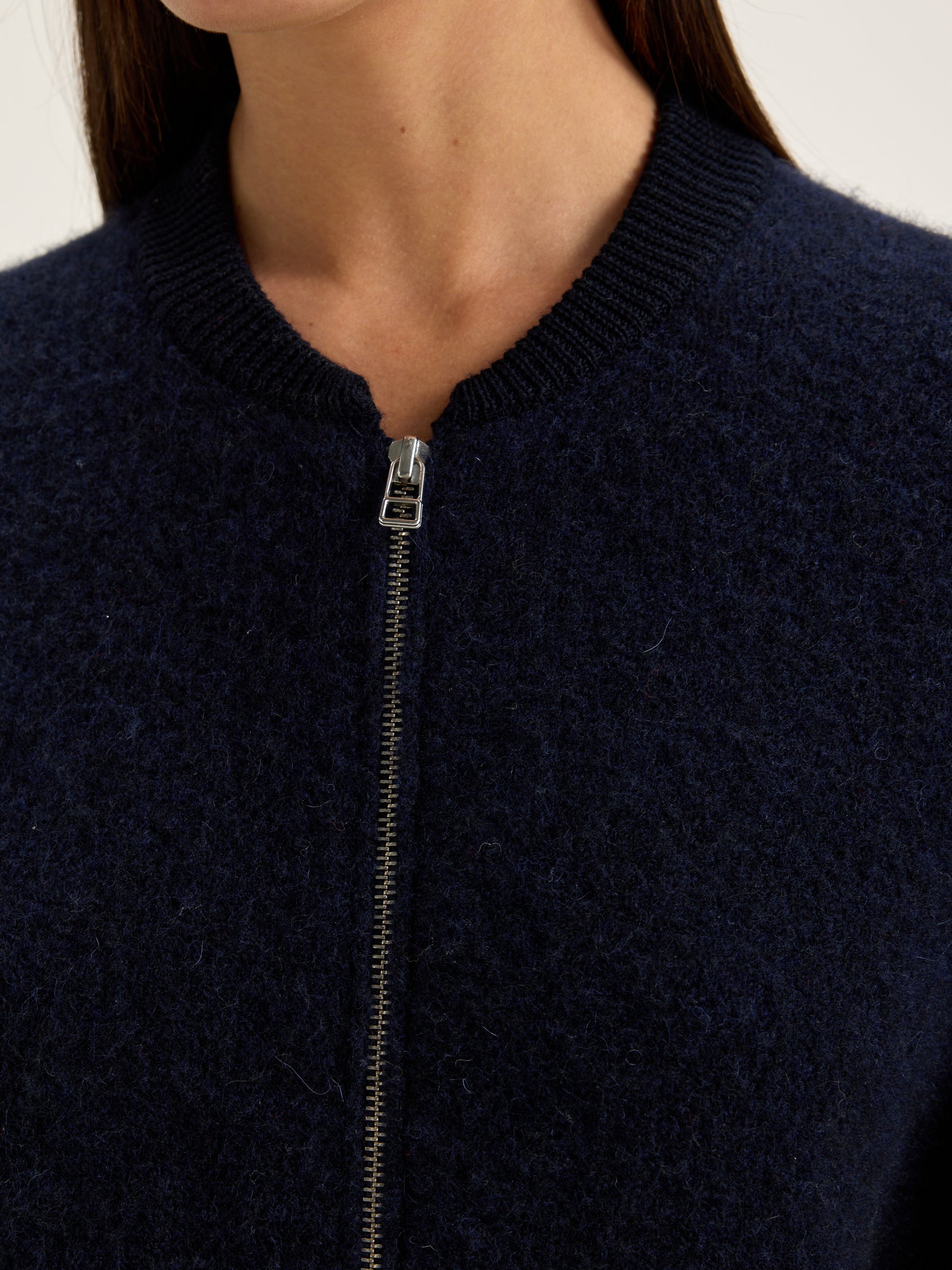 Asedi Cardigan Met Rits - Navy Voor Dames | Bellerose