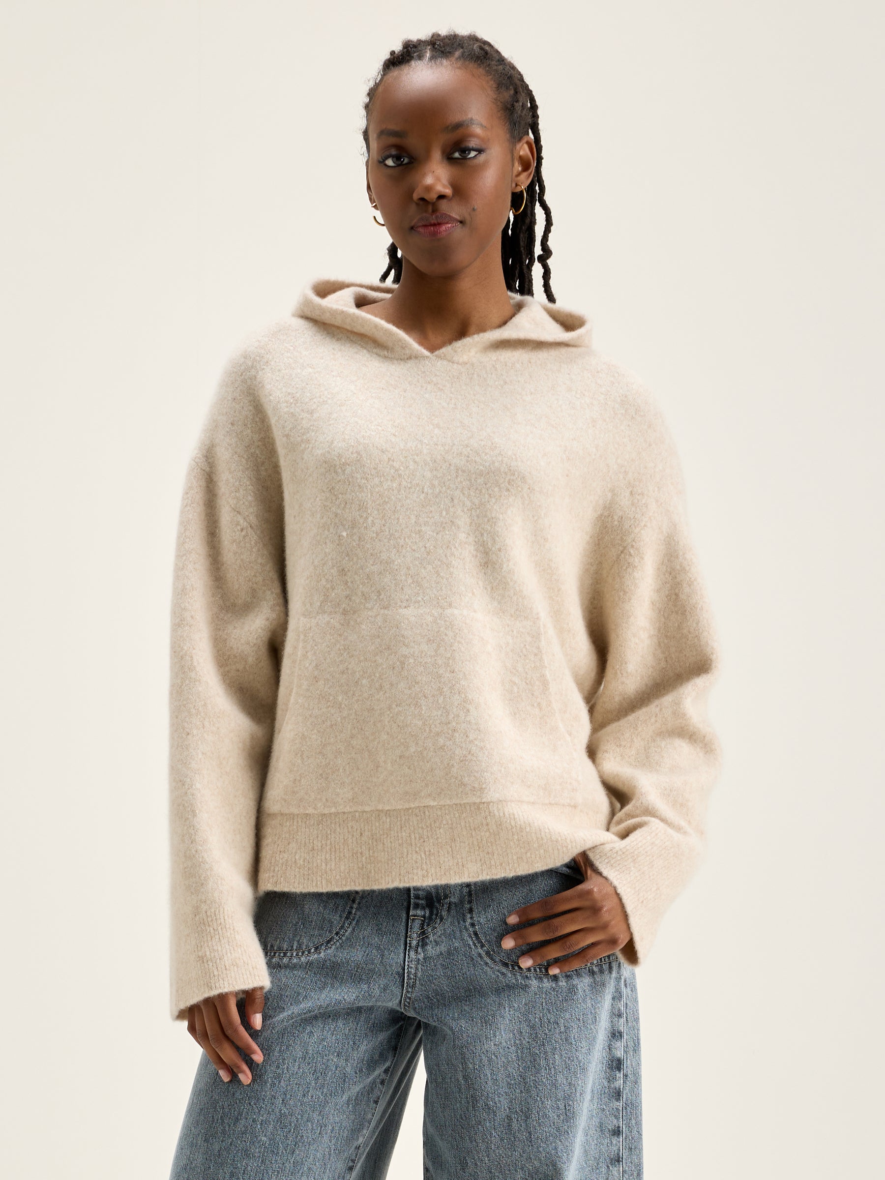 Hoodie En Maille Dera - Cream Pour Femme | Bellerose