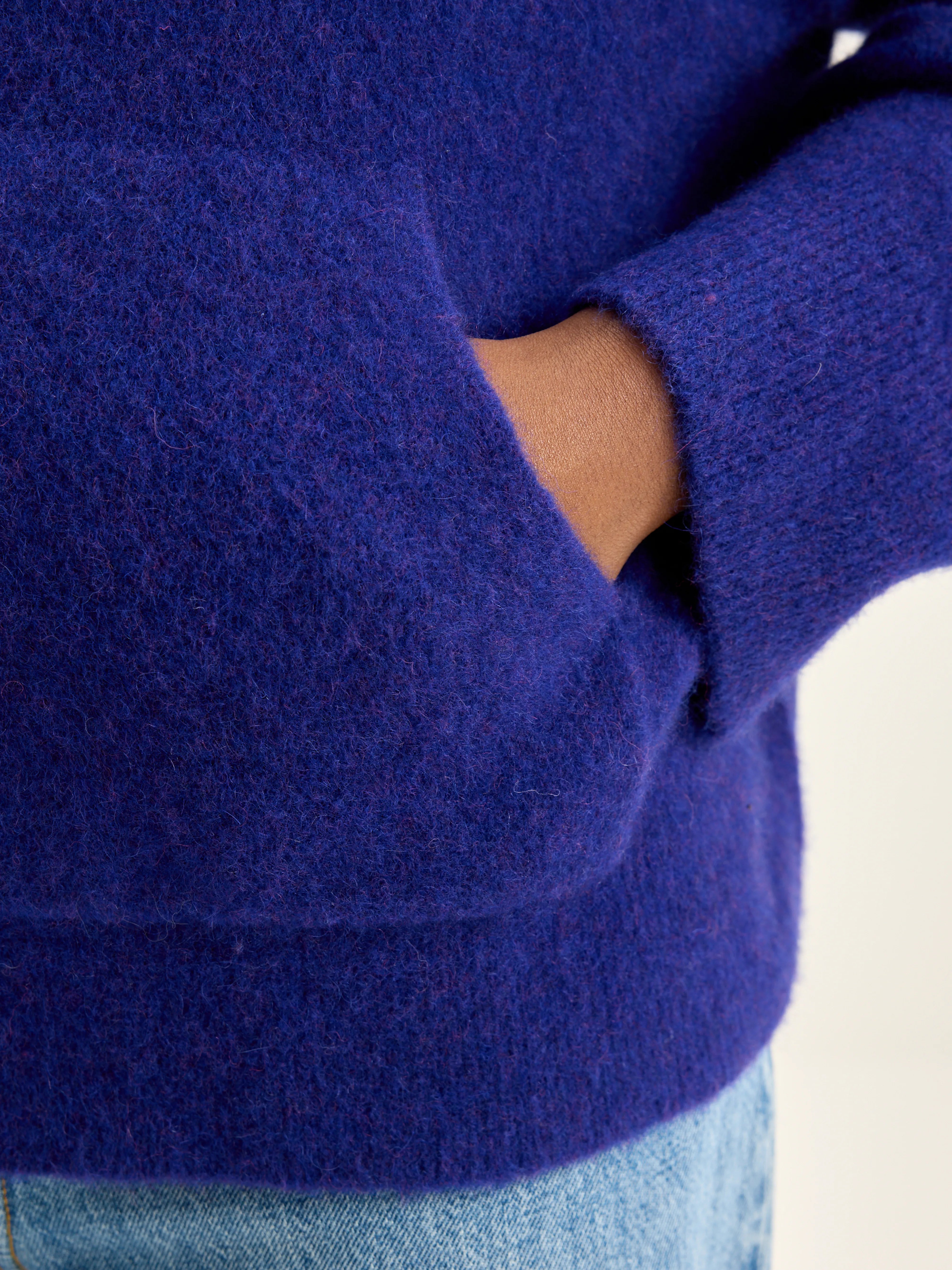 Dera Knitted Hoodie - Iris bloom For Women | Bellerose