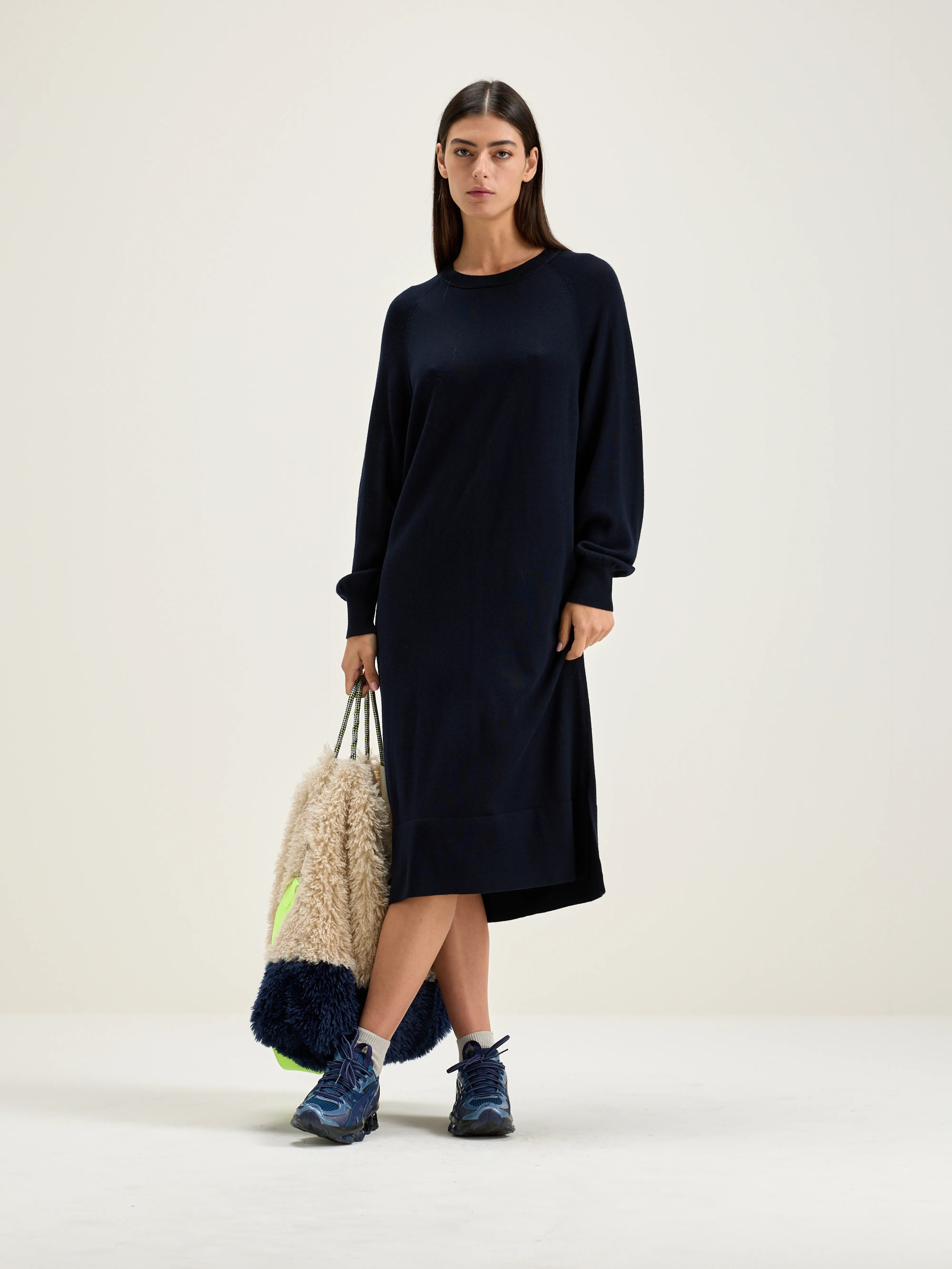 Sinc Midi Dress - Navy For Women | Bellerose