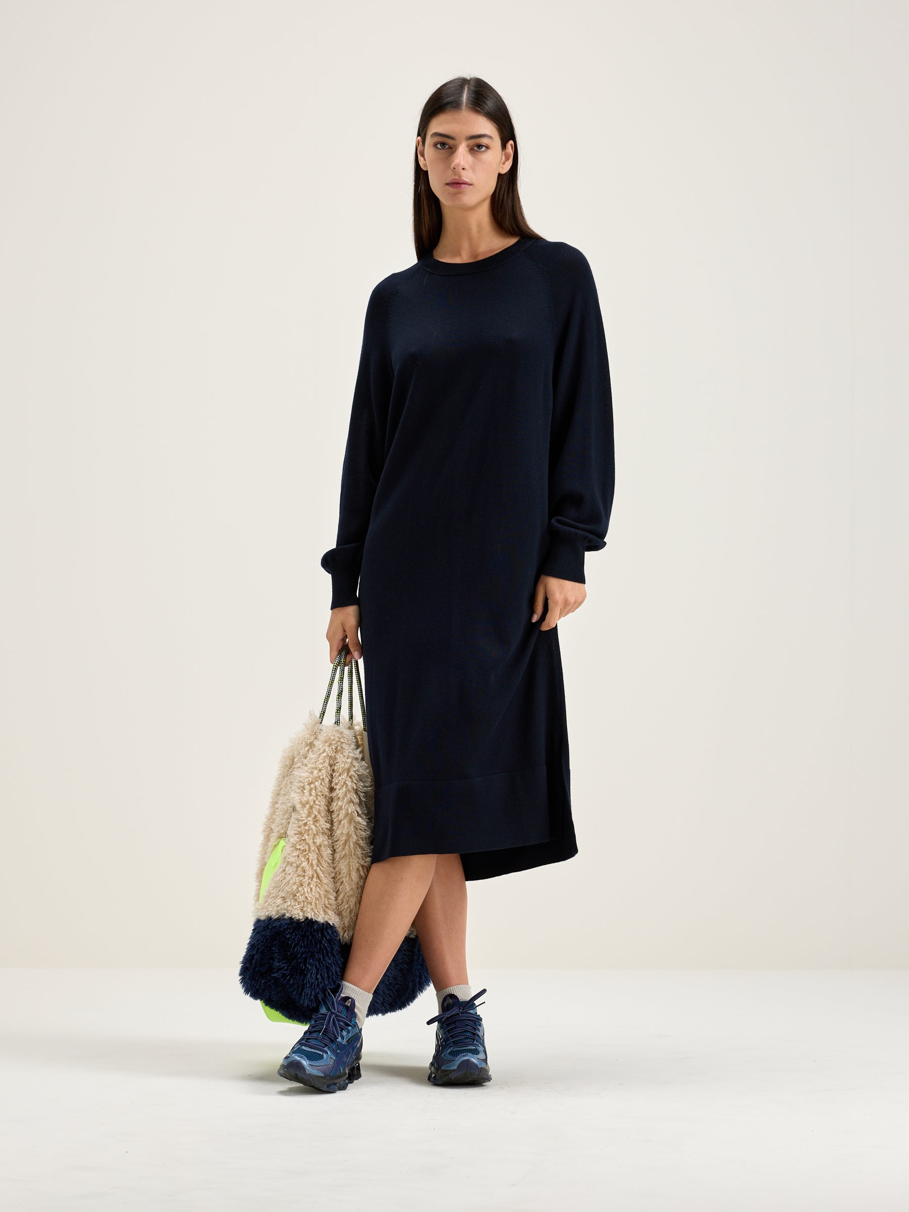 Sinc Midi Jurk - Navy Voor Dames | Bellerose