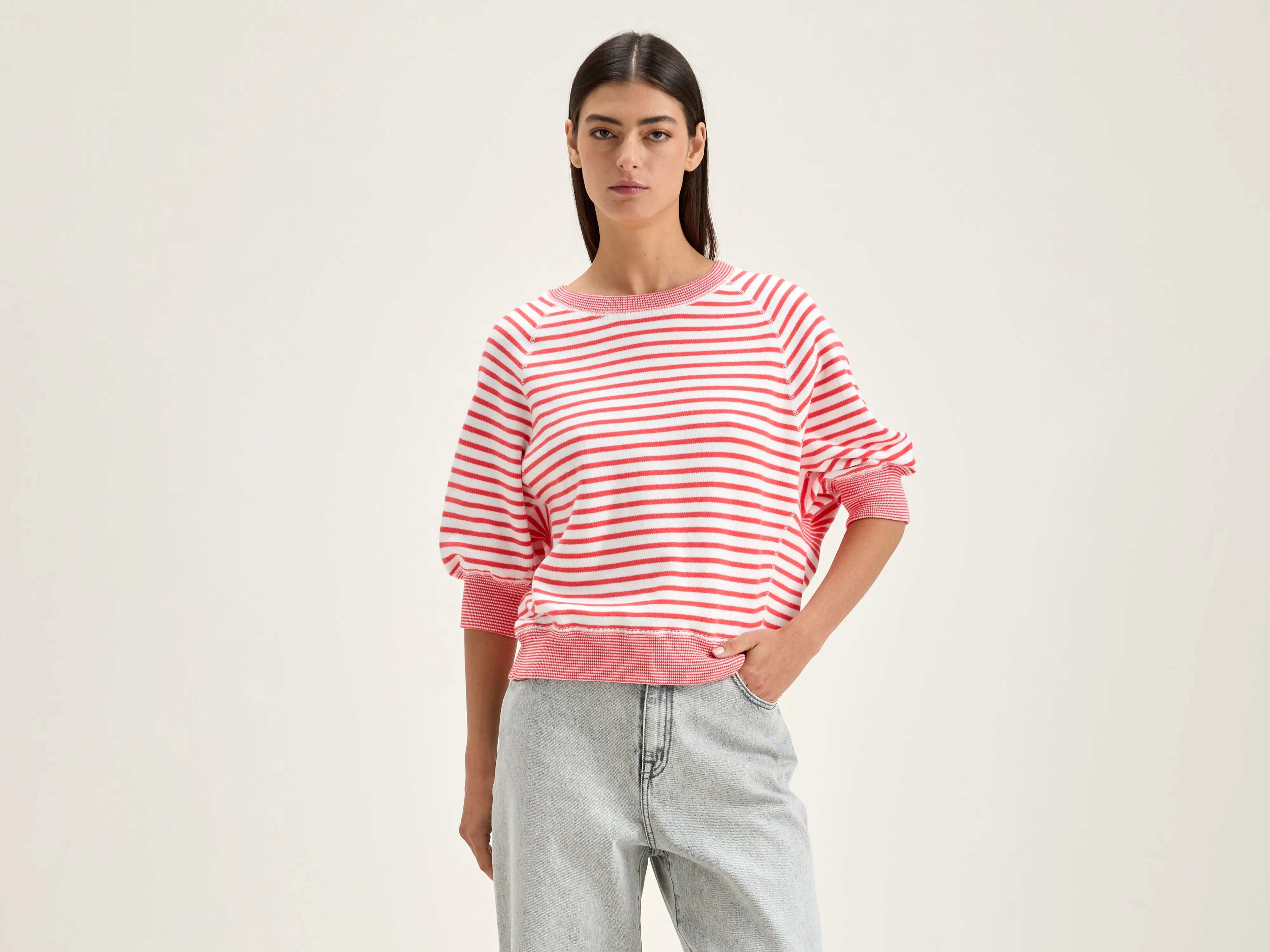 Anglet crew-neck sweater (242 / W / STRIPE B)