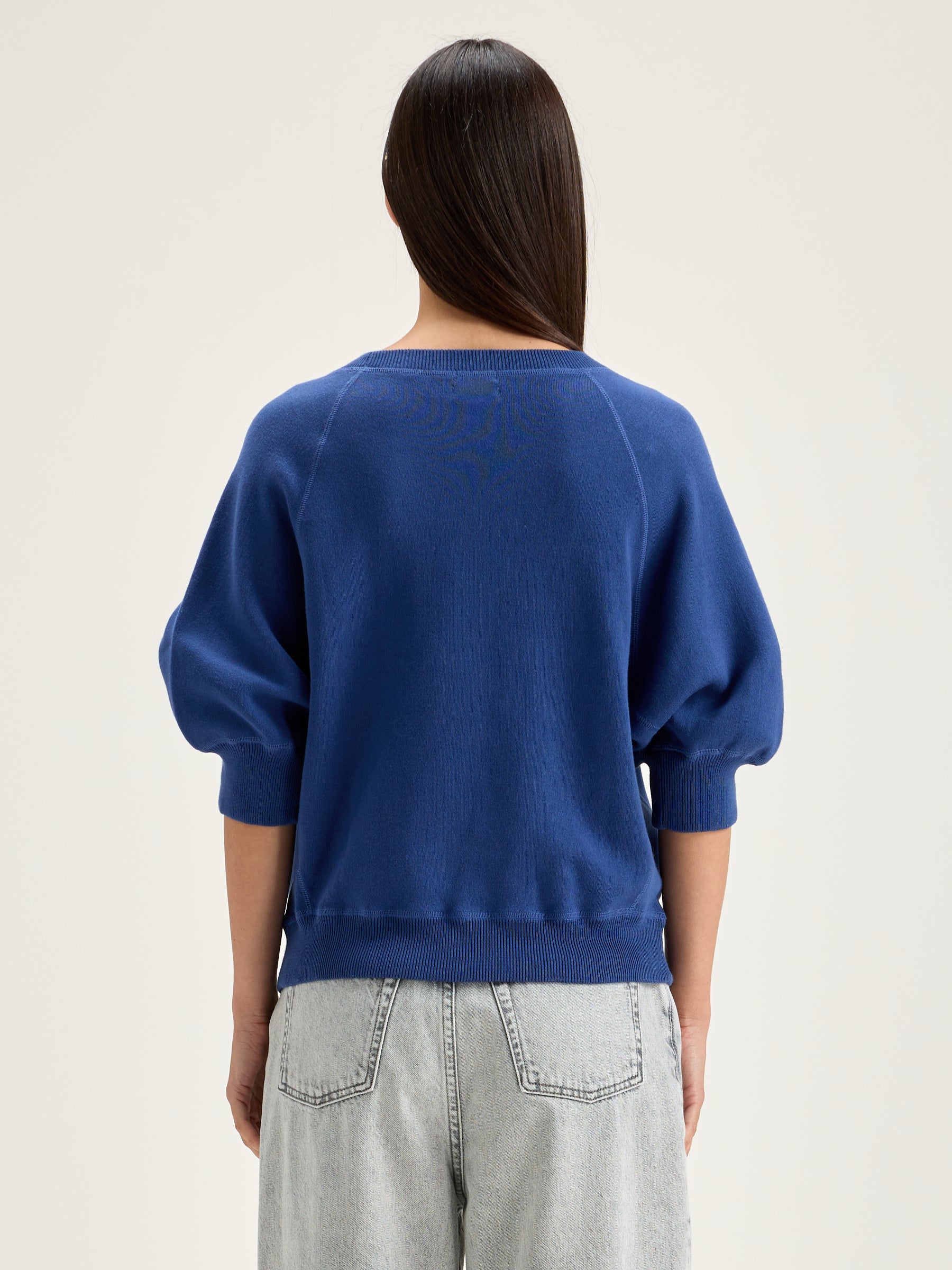 Pull Col Rond Anglet - Blue jeans Pour Femme | Bellerose