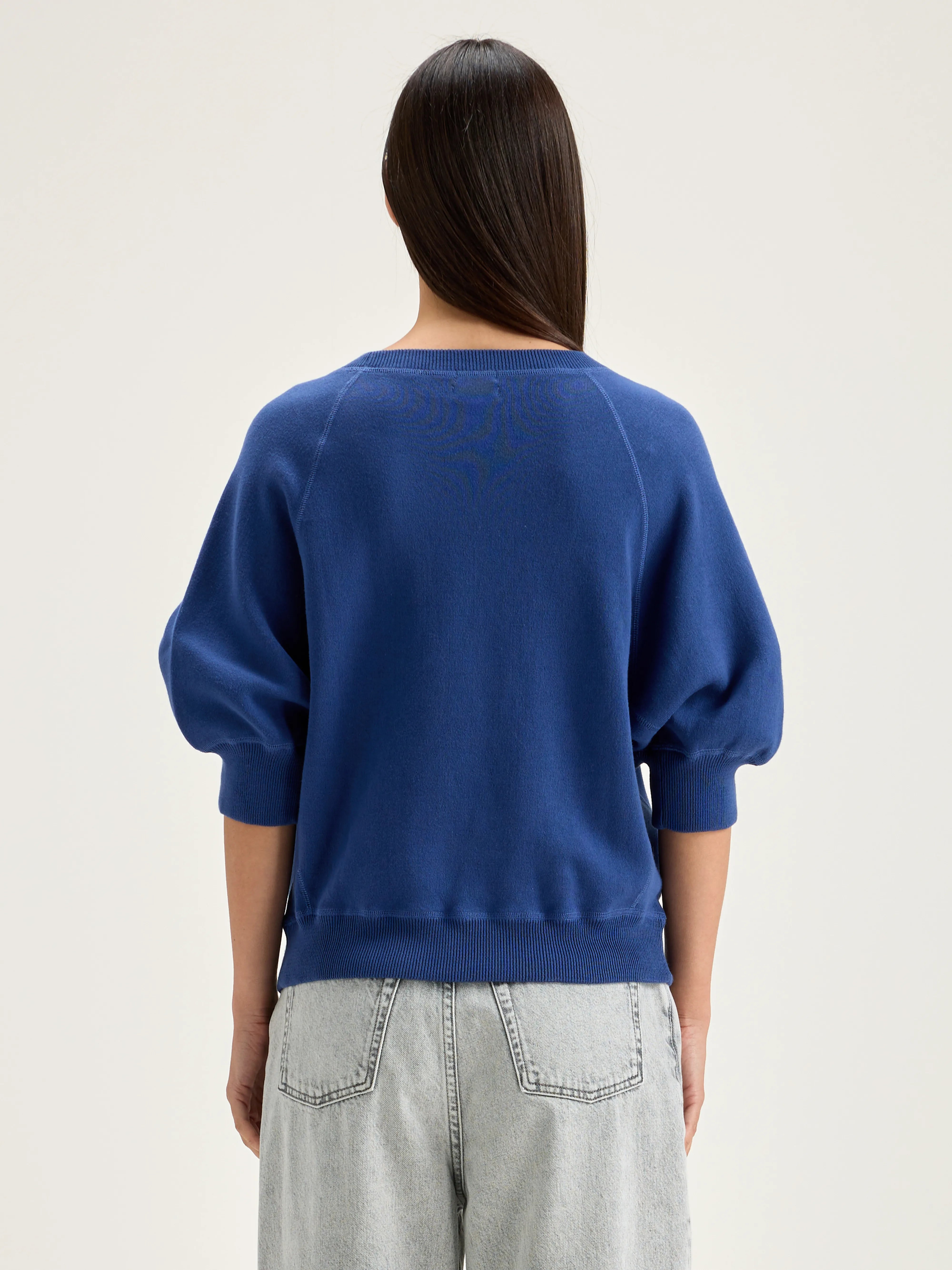 Pull col rond Anglet (242 / W / BLUE JEANS)