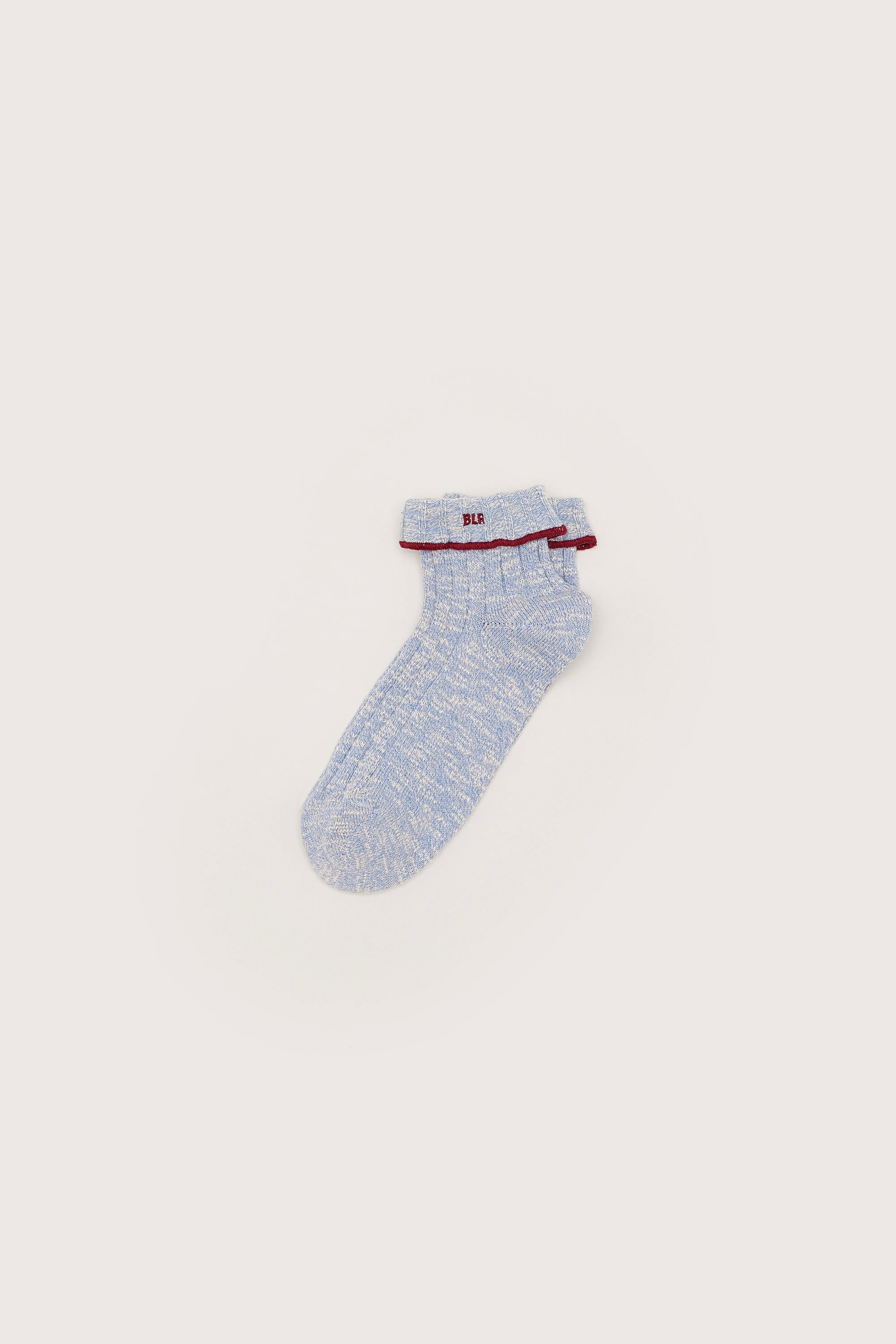 Boun Crew Socks - Blue shirt / Bordeaux For Women | Bellerose