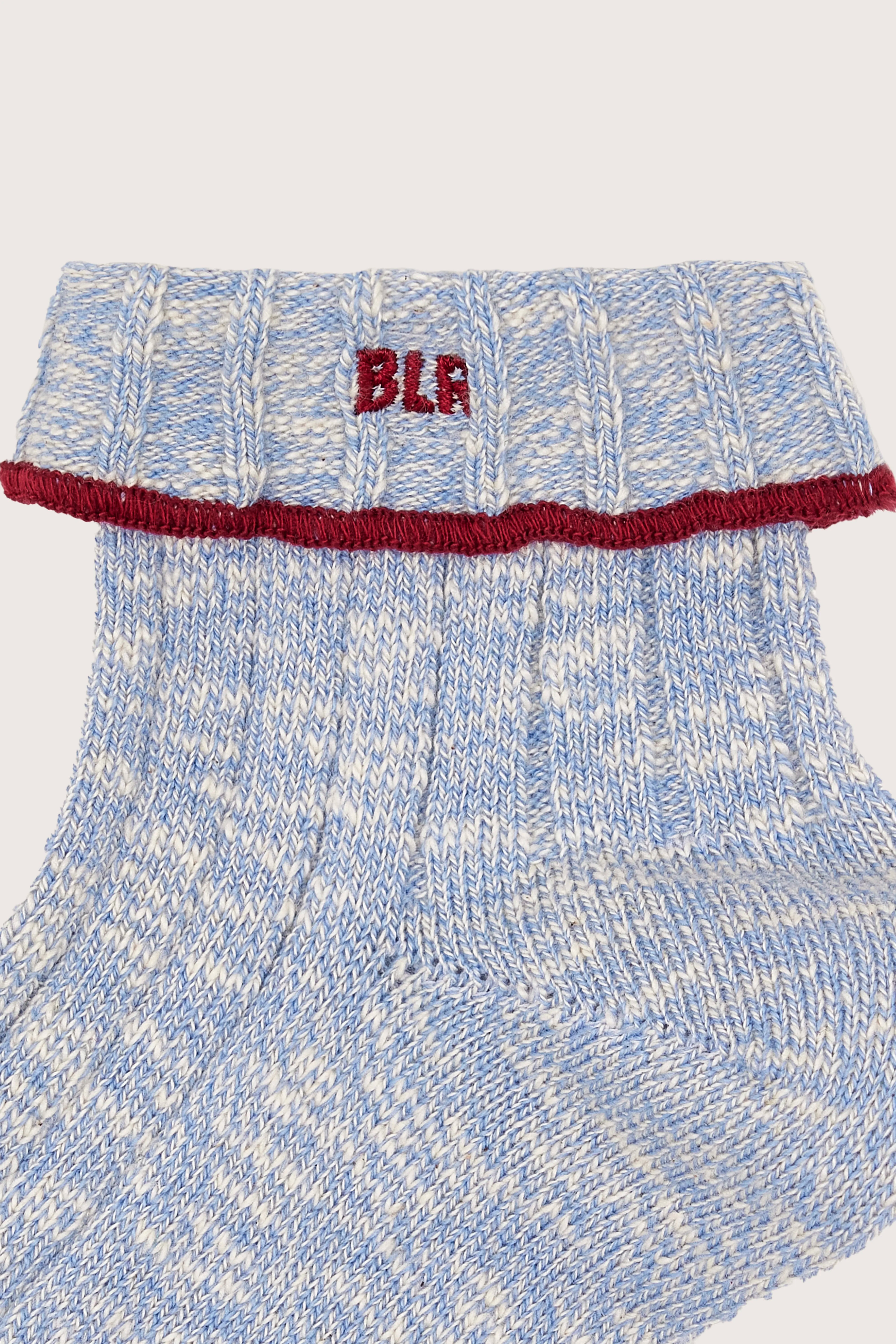 Boun Crew Socks - Blue shirt / Bordeaux For Women | Bellerose