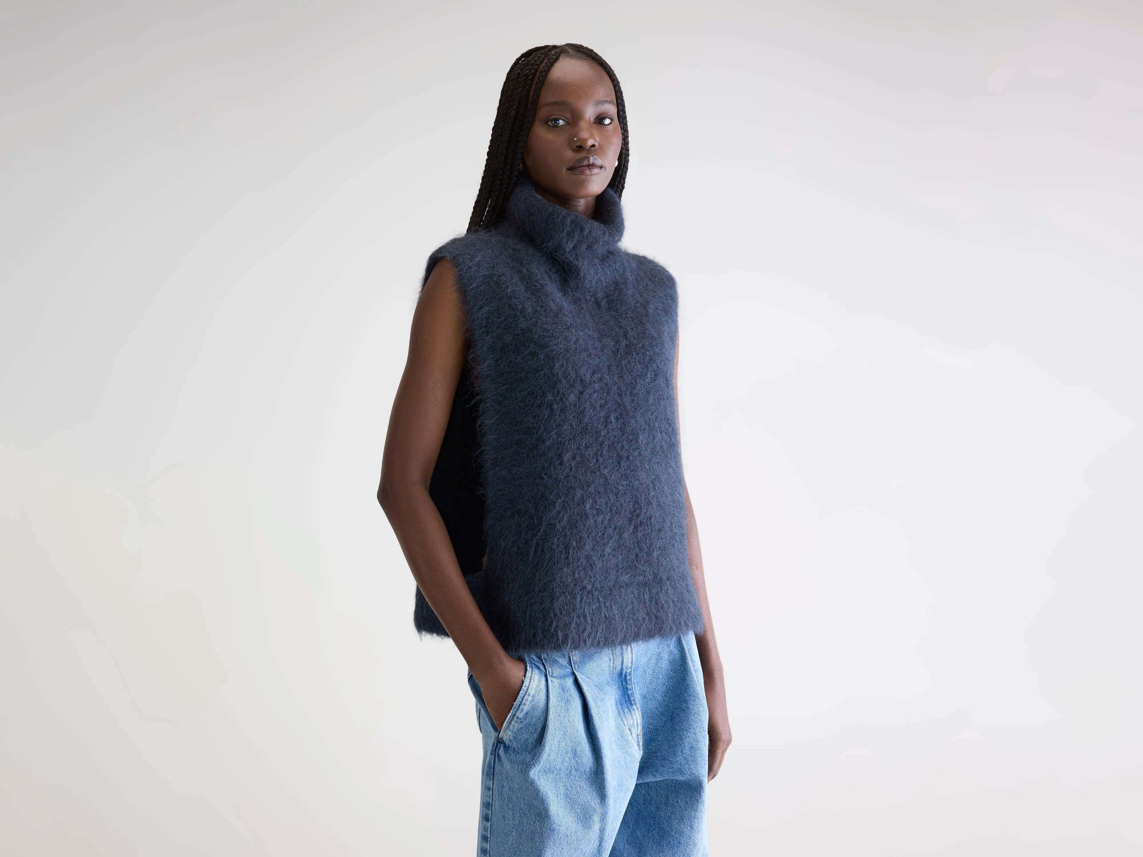 Daren sleeveless sweater (252 / W / NAVY)