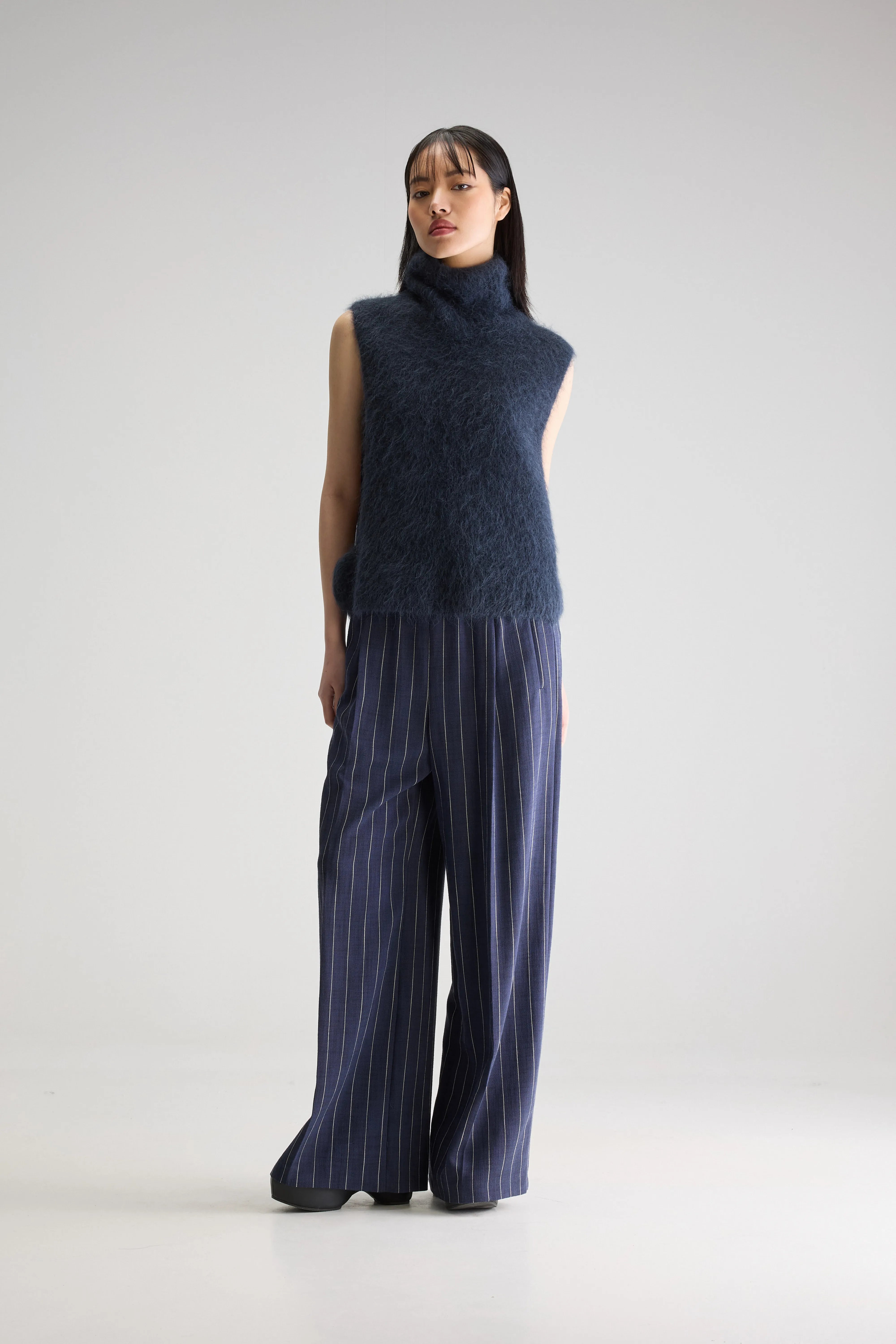 Daren Sleeveless Sweater - Navy For Women | Bellerose