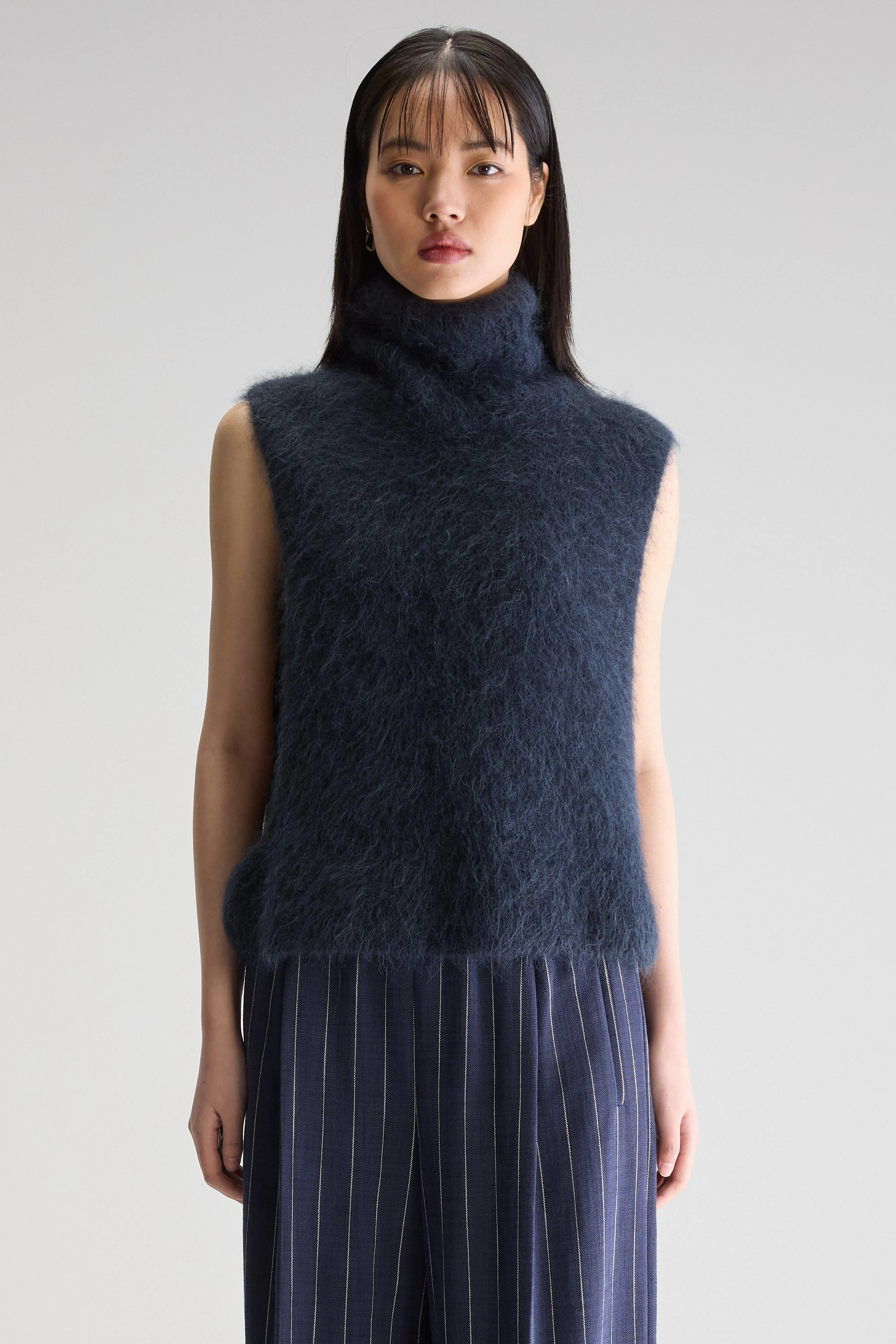 Daren Sleeveless Sweater - Navy For Women | Bellerose