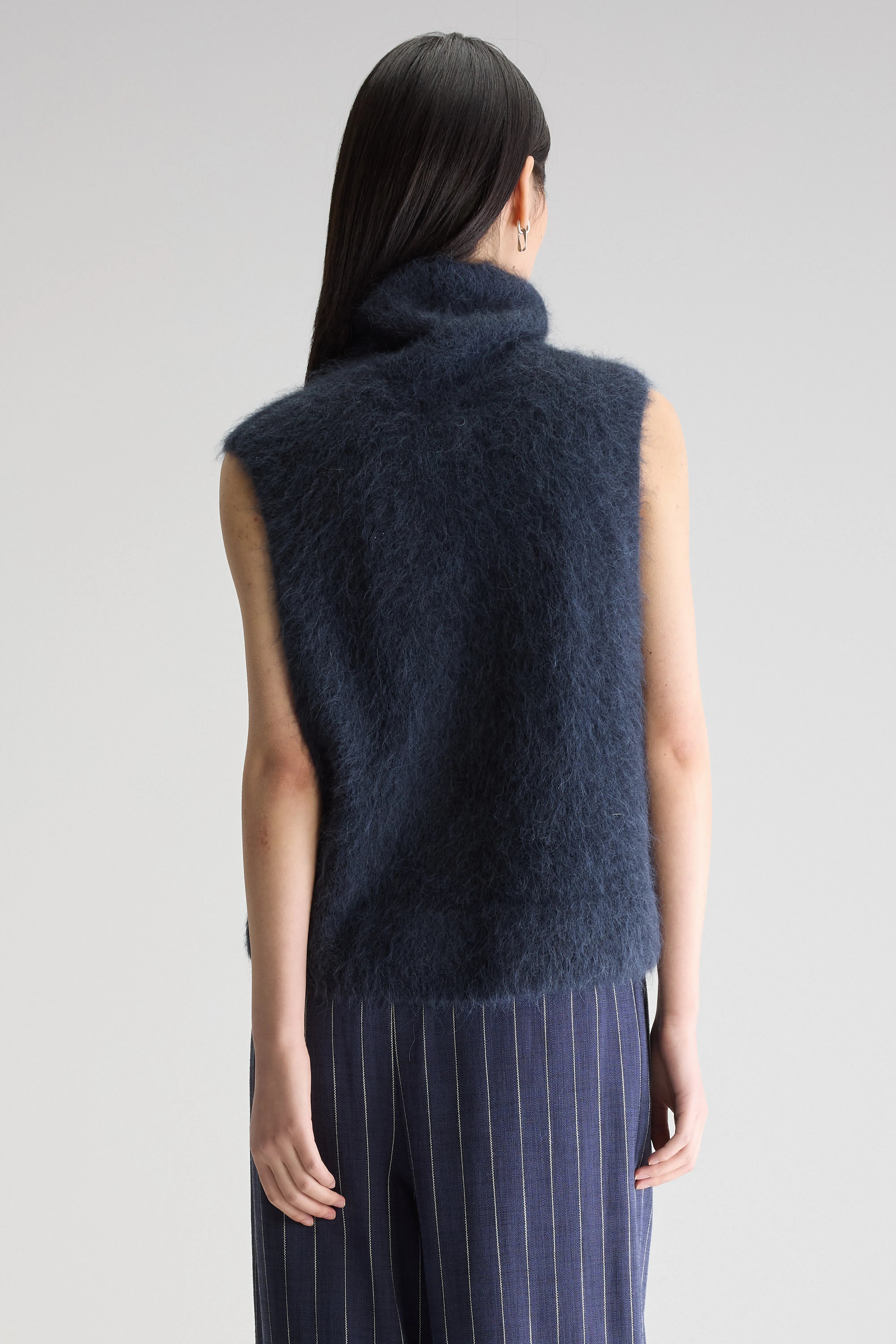 Daren Sleeveless Sweater - Navy For Women | Bellerose