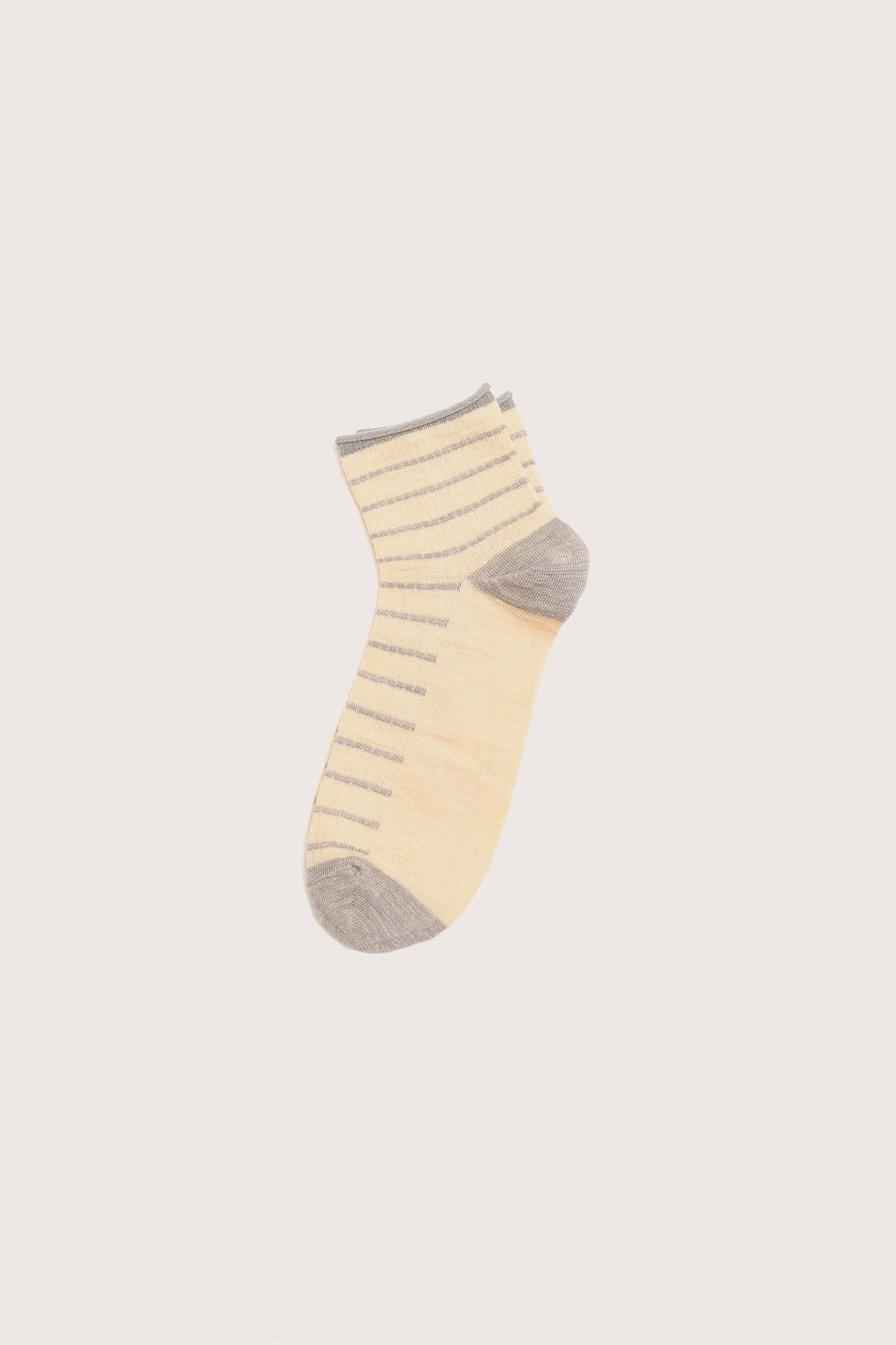 Chaussettes Chevilles Bill - Fog / Ivory / Light grey Pour Femme | Bellerose