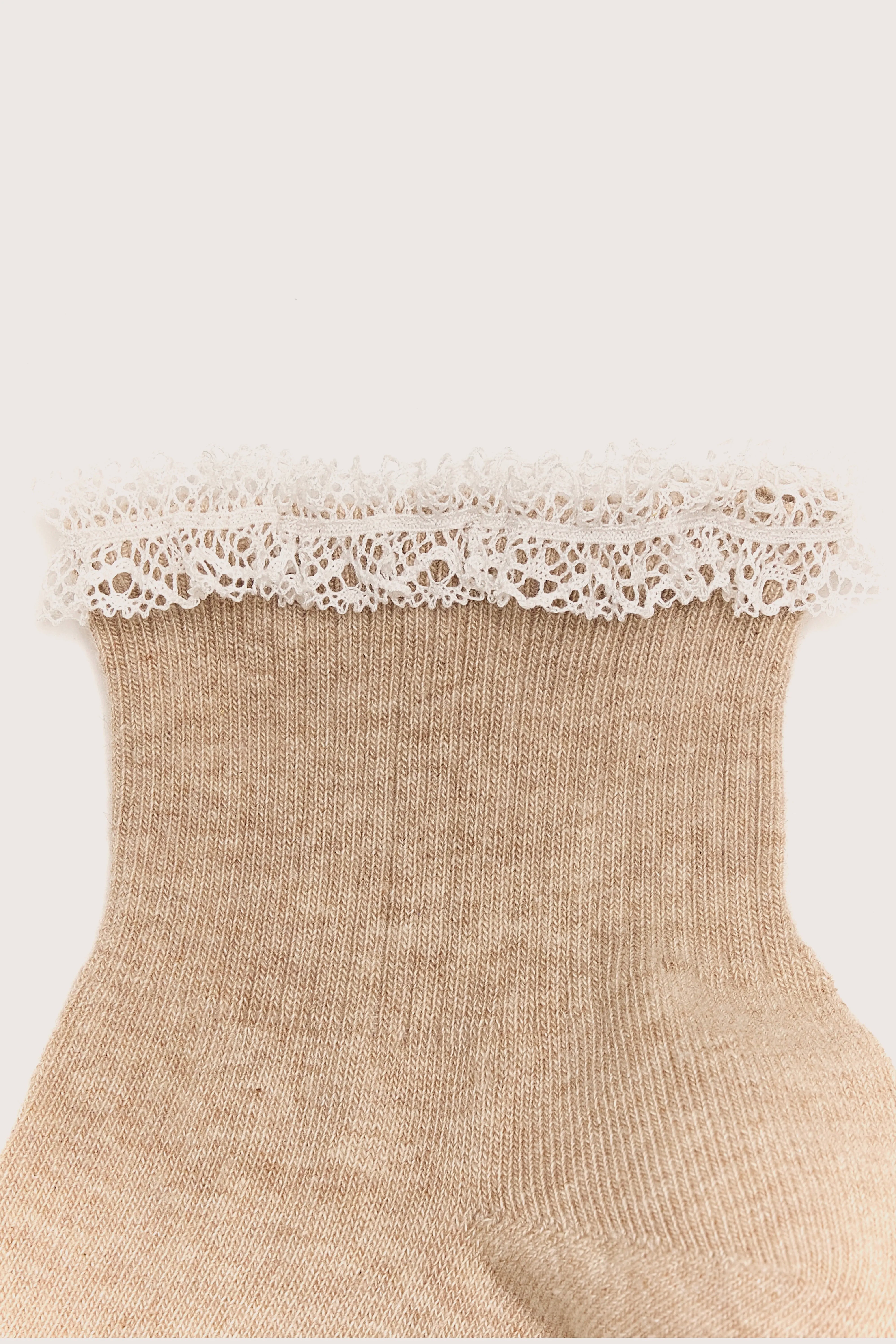 Bendel Short Socks - Beige melange / Straw / Whisper For Women | Bellerose