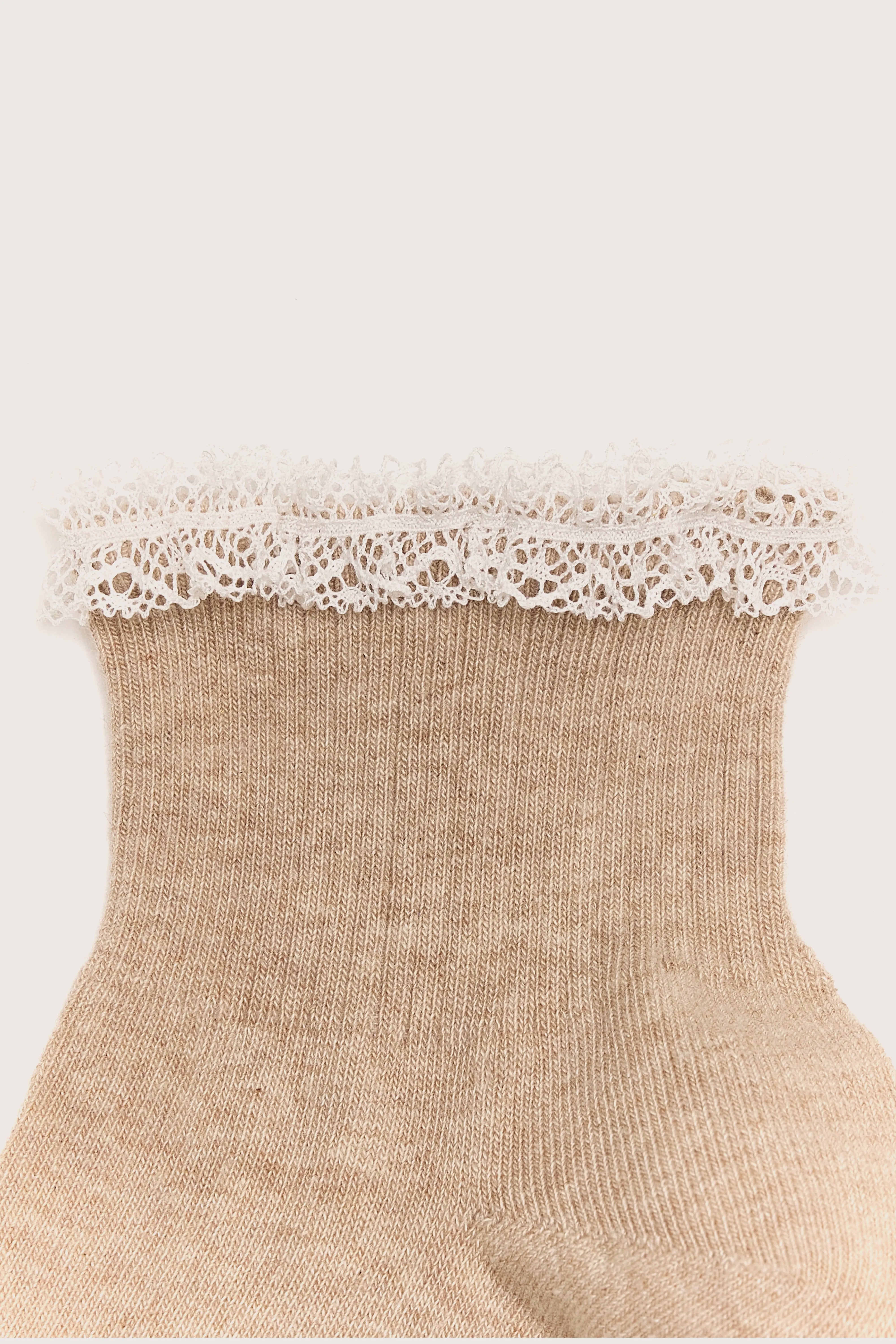 Bendel Short Socks - Beige melange / Straw / Whisper For Women | Bellerose