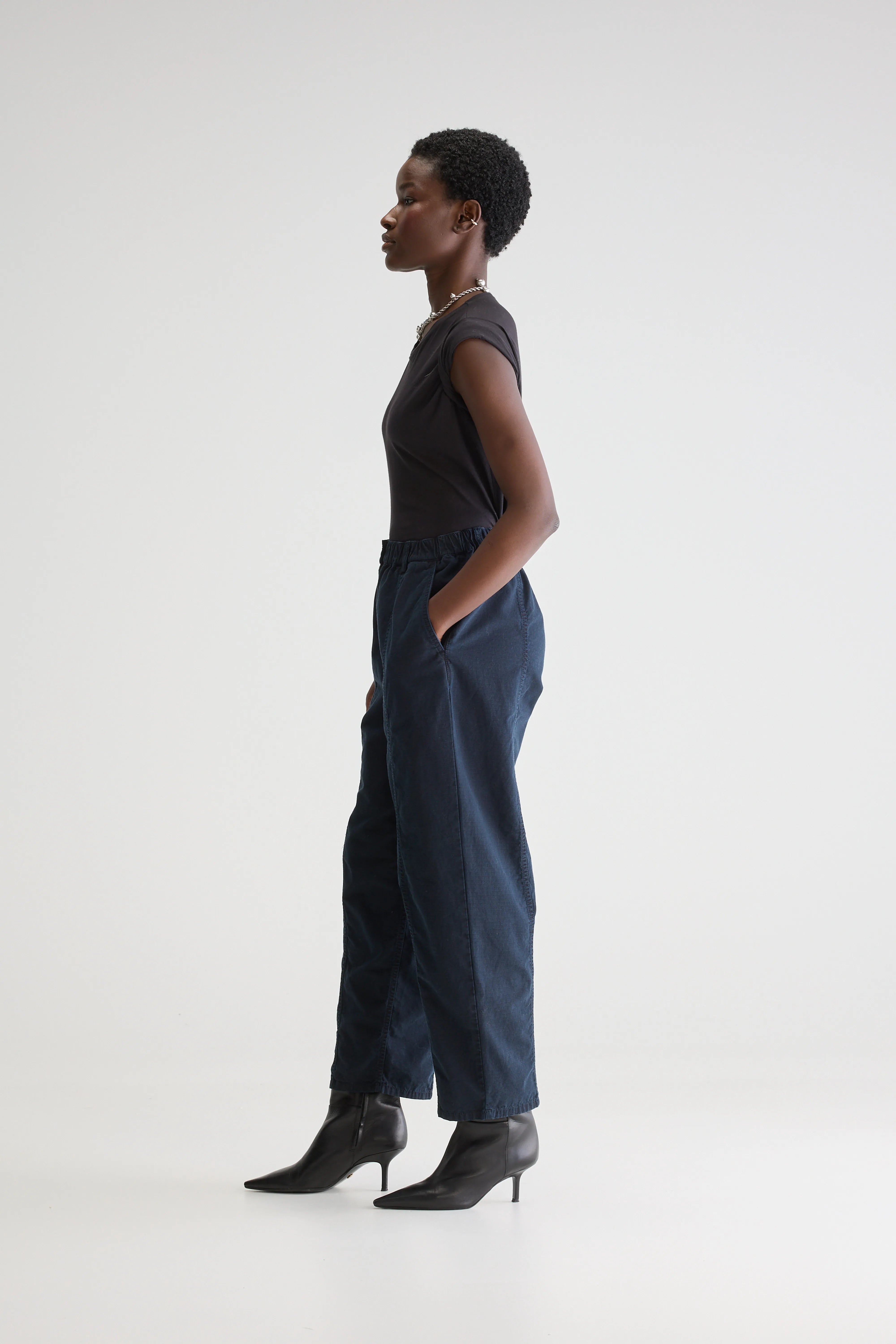 Wesly Relaxte Broek - Navy Voor Dames | Bellerose