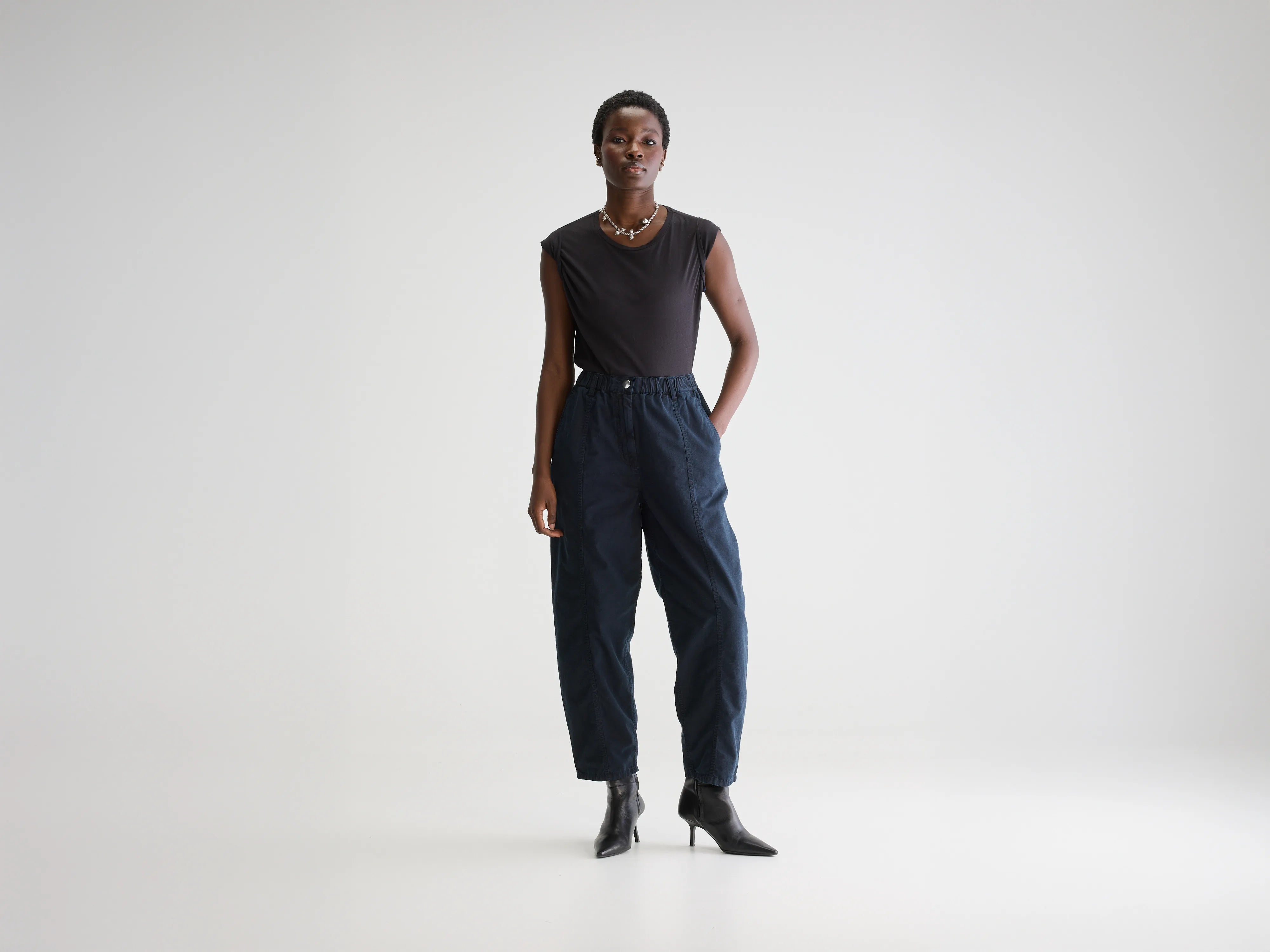 Wesly relaxed trousers (251 / W / NAVY)