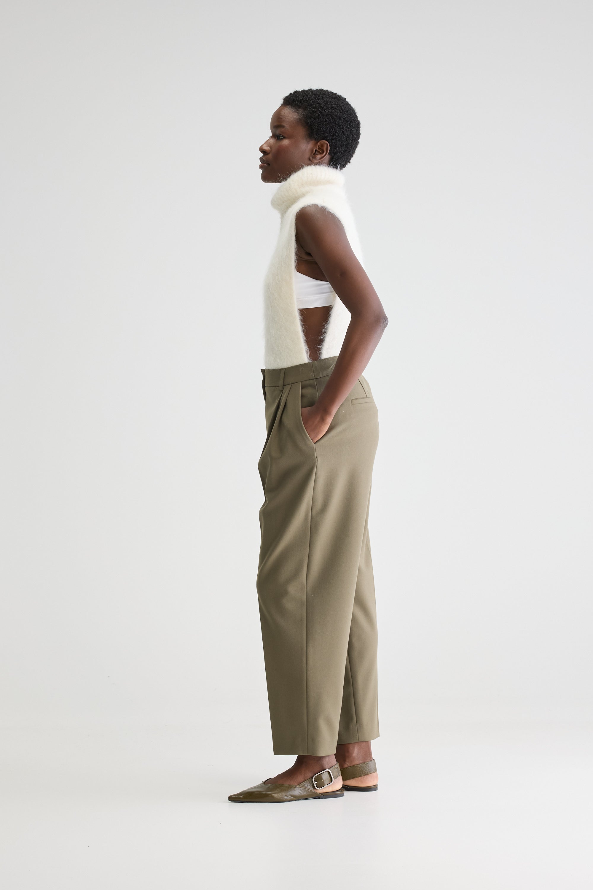 Valdo Tailored Trousers - Forest For Women | Bellerose