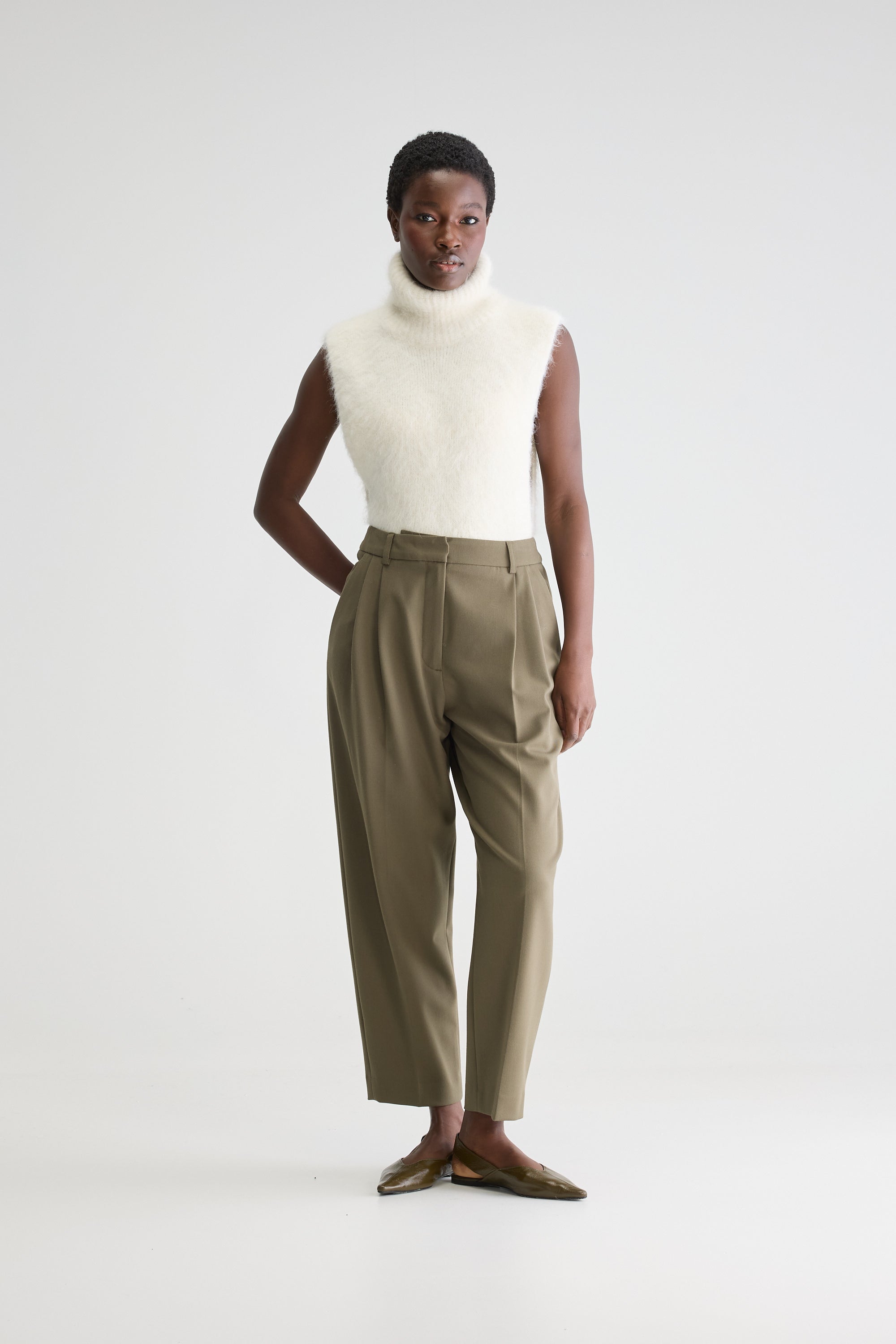 Valdo Tailored Trousers - Forest For Women | Bellerose