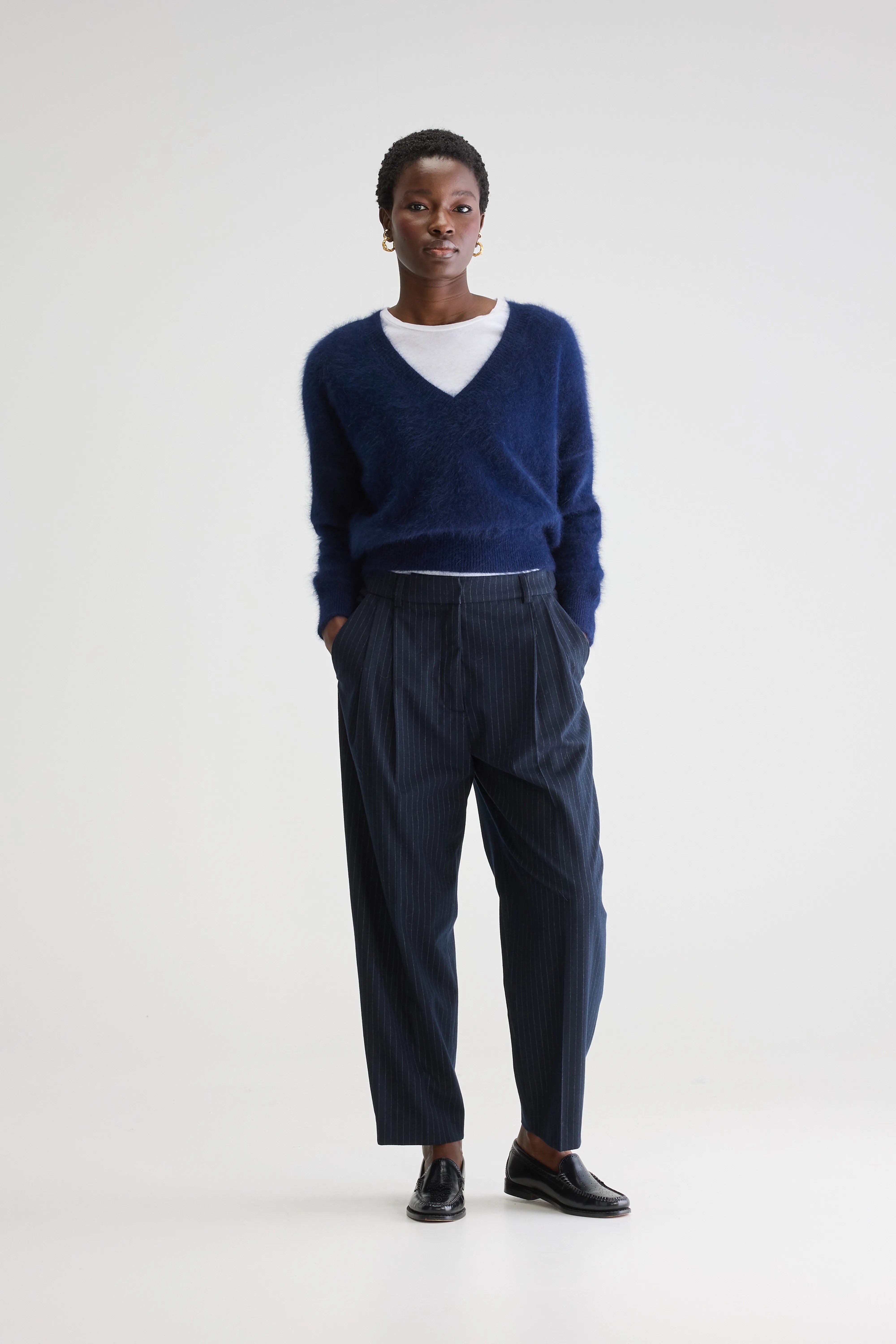 Valdo Tailored Trousers - Navy For Women | Bellerose