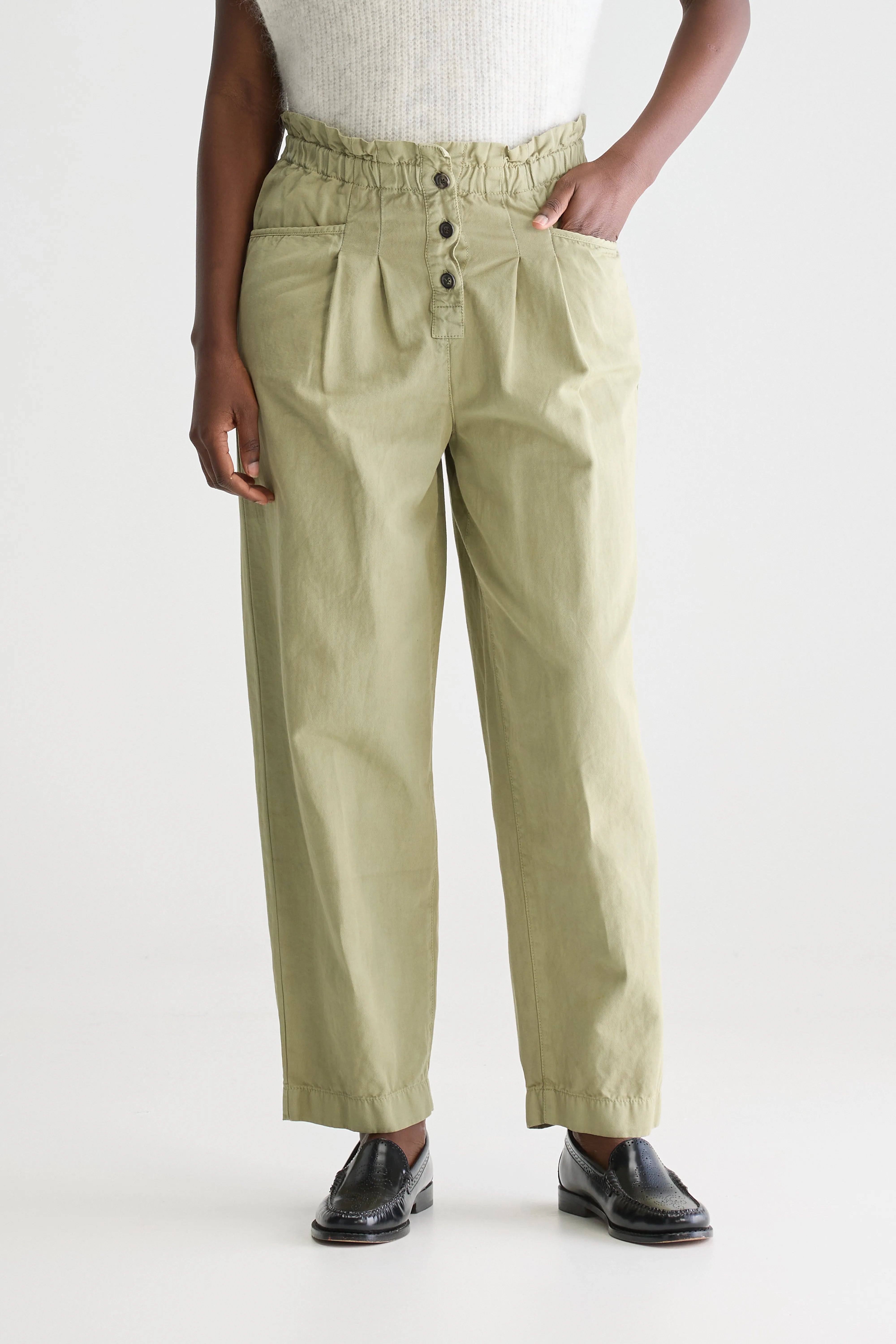 Lilow paperbag broek (251 / W / SAUGE)