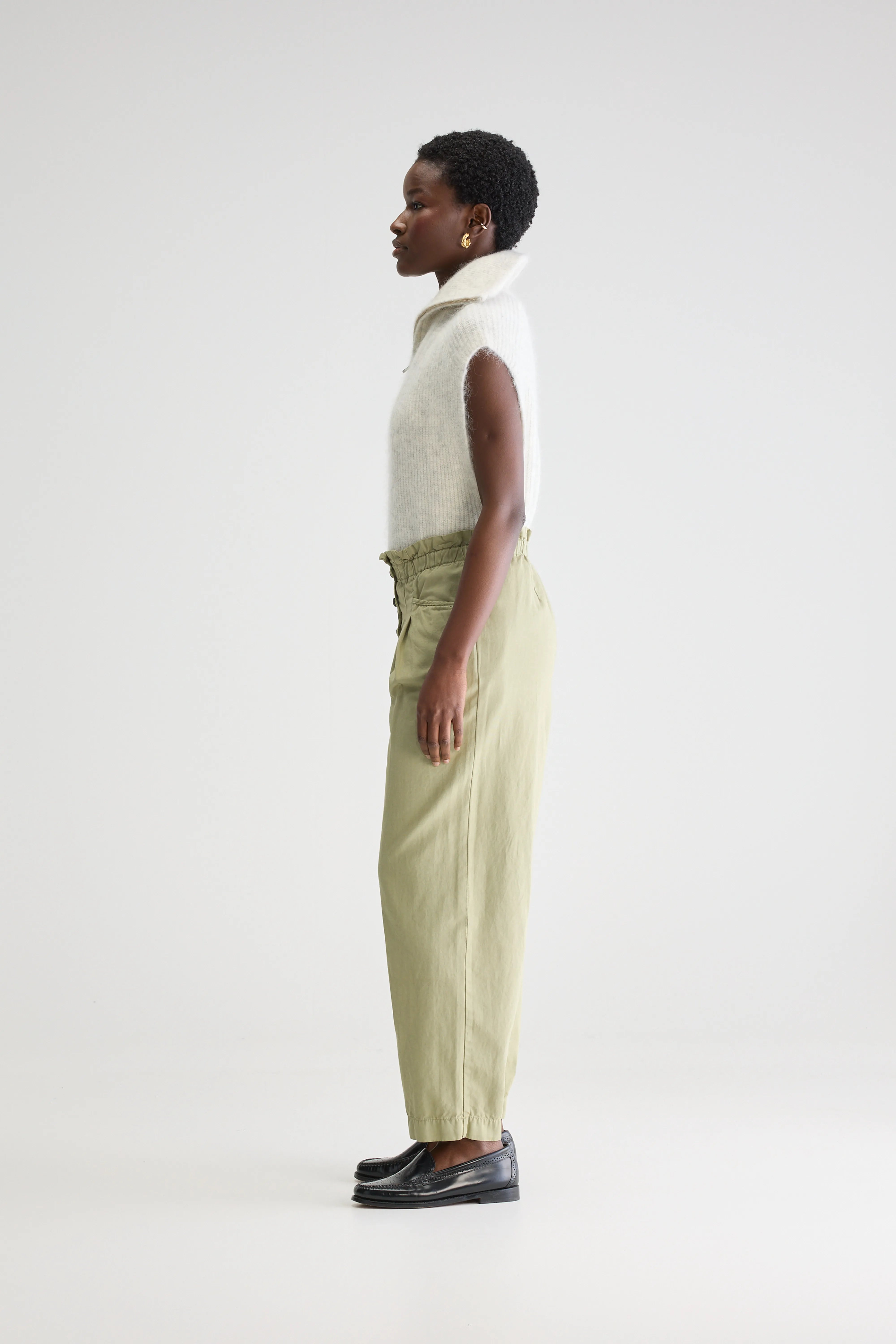Lilow paperbag broek (251 / W / SAUGE)