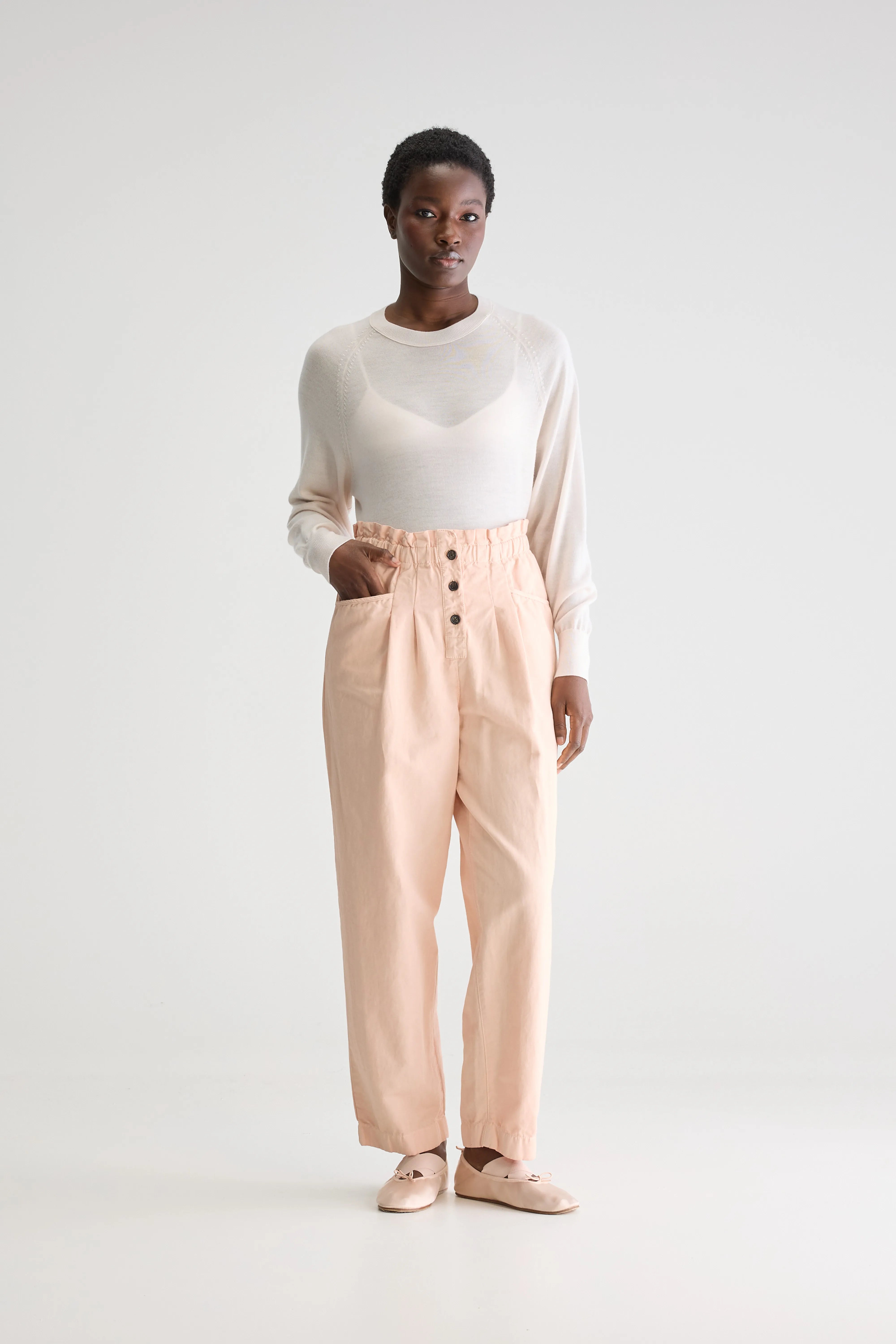 Lilow Paperbag Trousers - Skin For Women | Bellerose