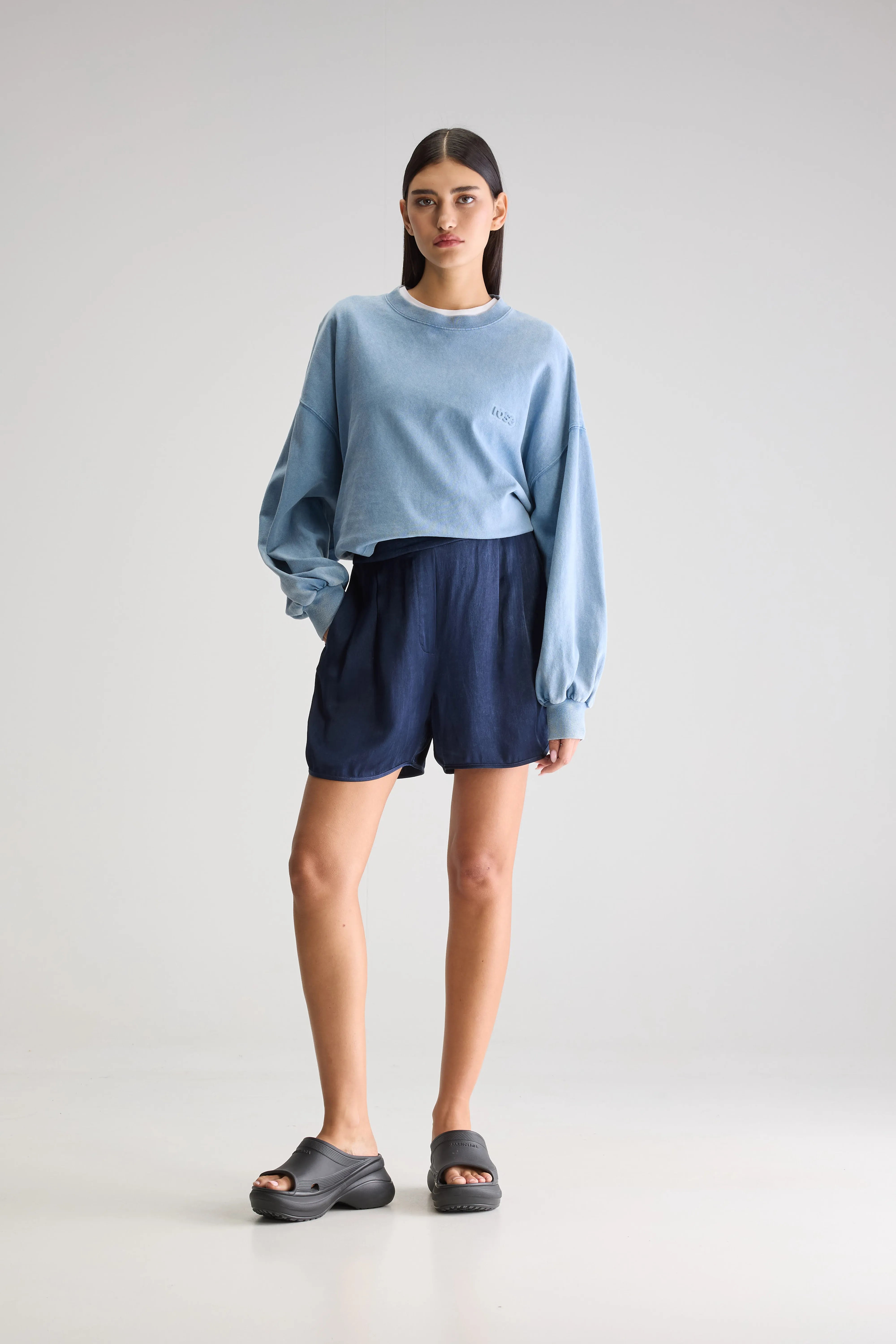 Swael Straight Shorts - Ink For Women | Bellerose