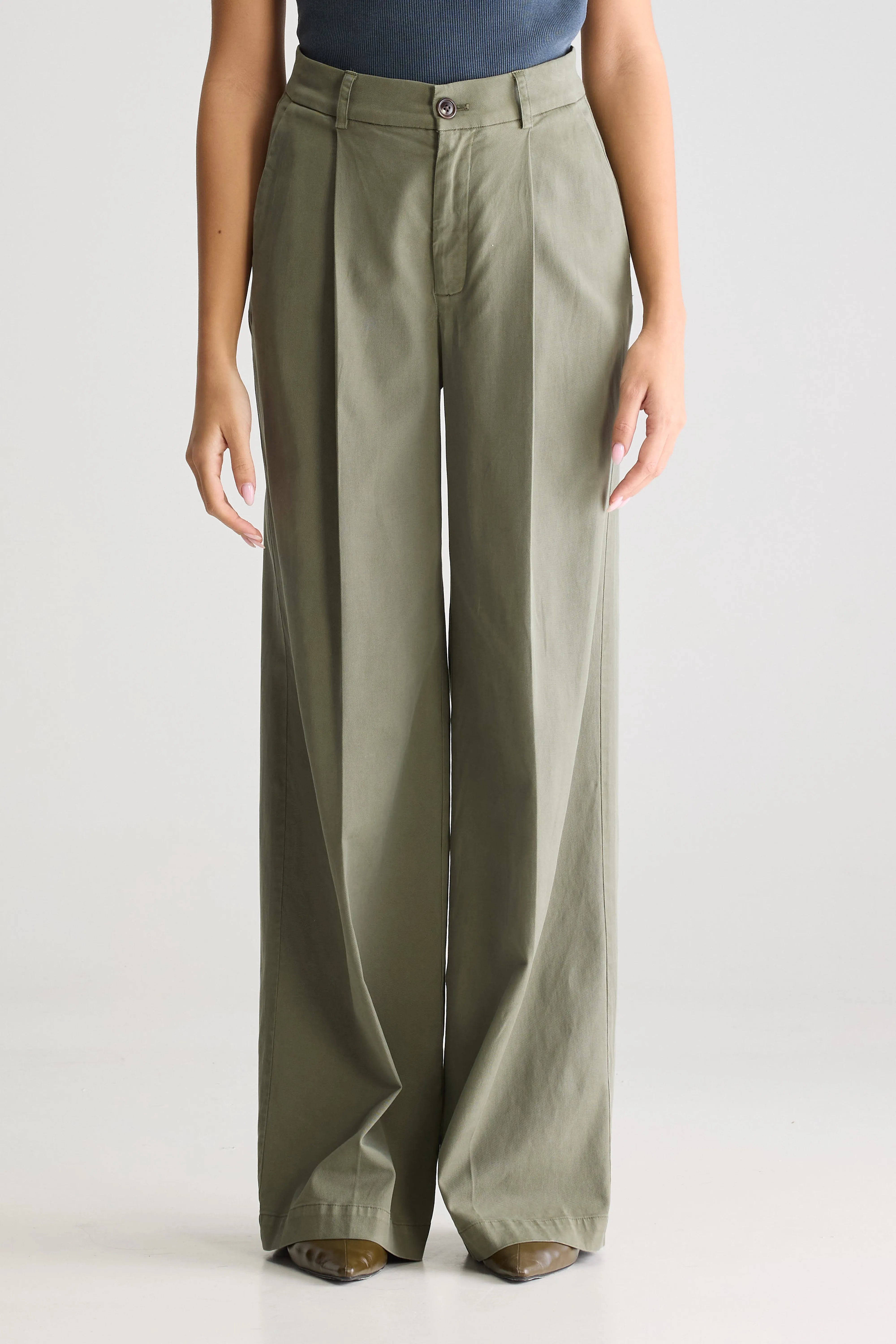 Pantalon Droit Viktor - Dusty olive Pour Femme | Bellerose