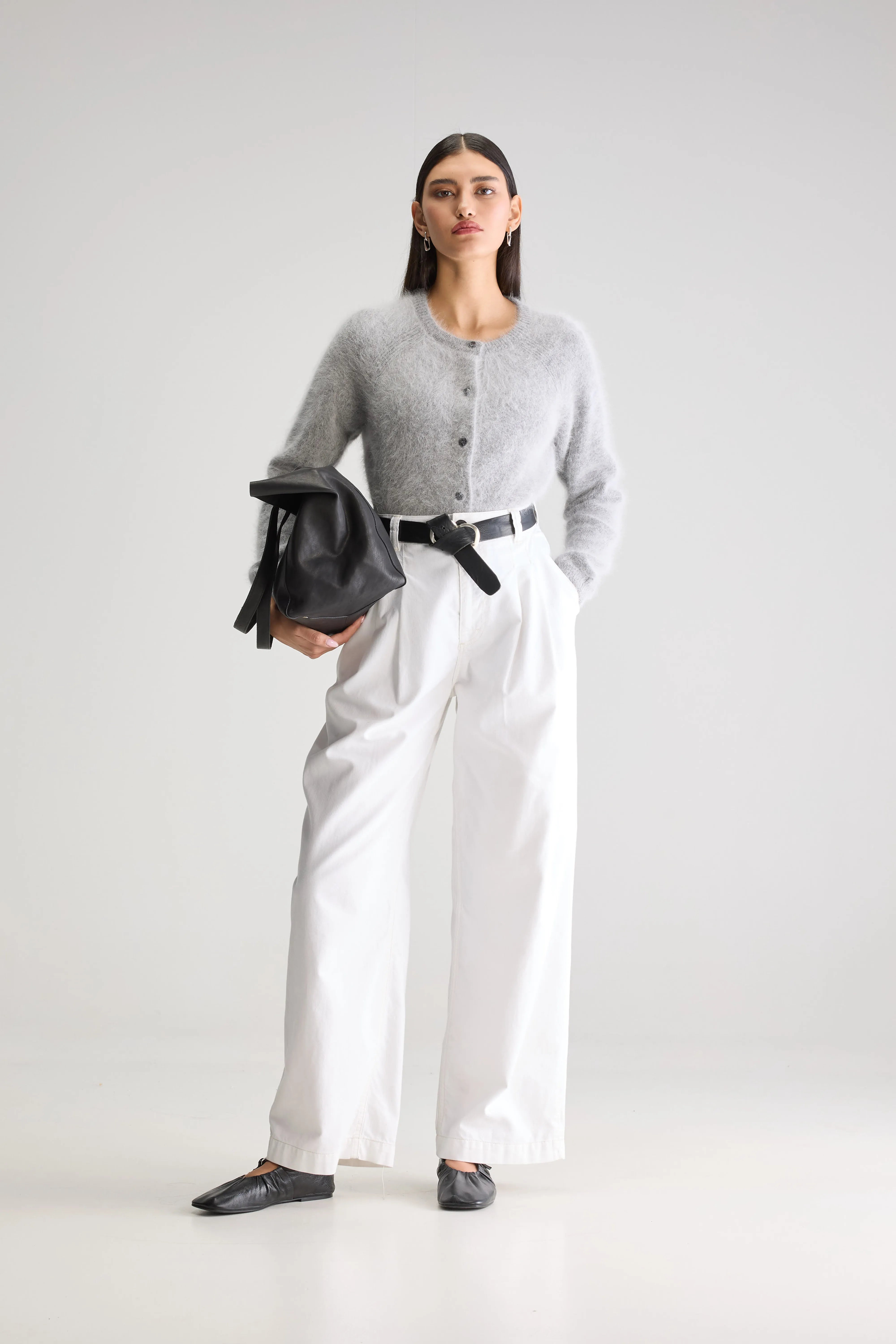 Pristine Wide Trousers - White For Women | Bellerose