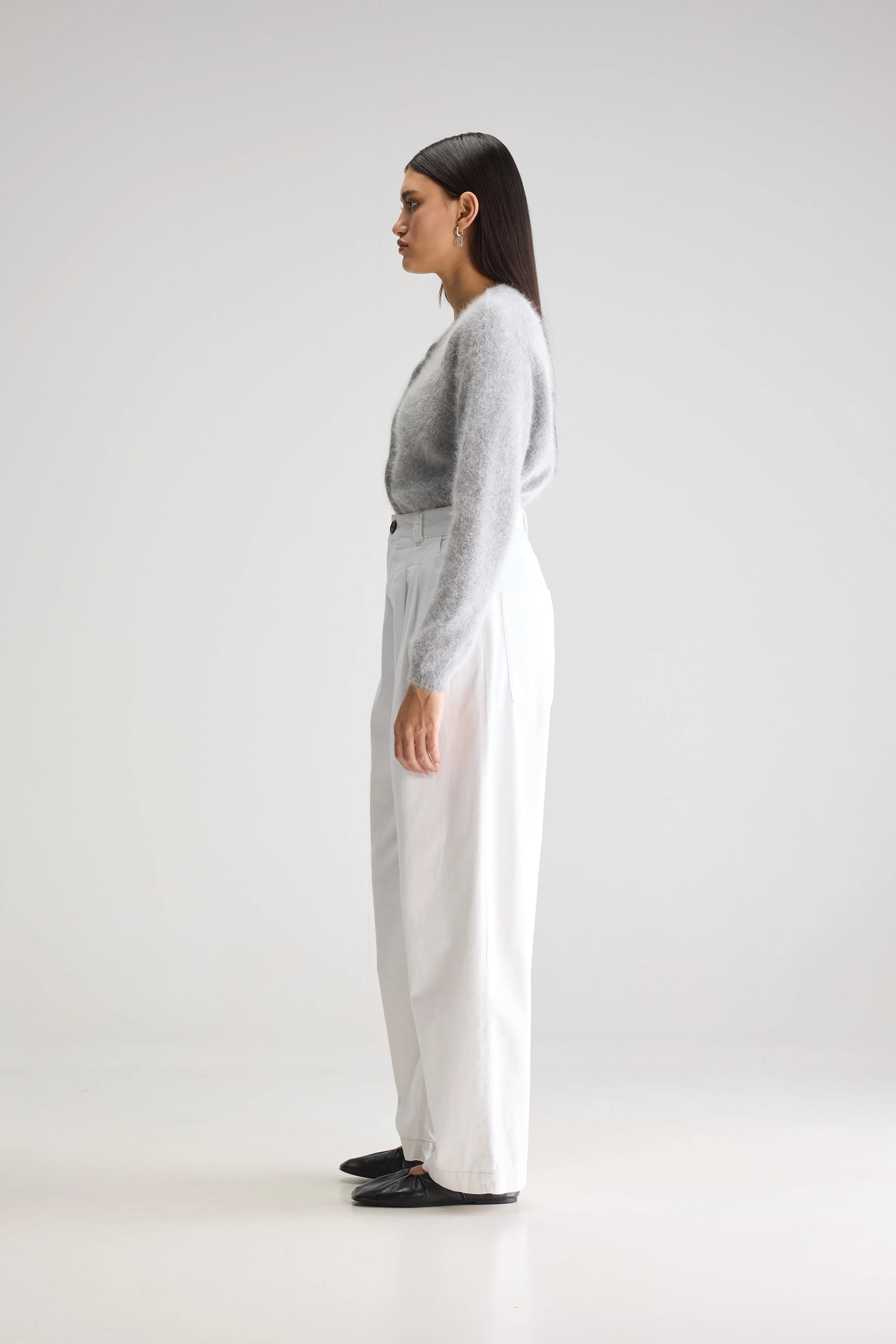 Pristine Wide Trousers - White For Women | Bellerose