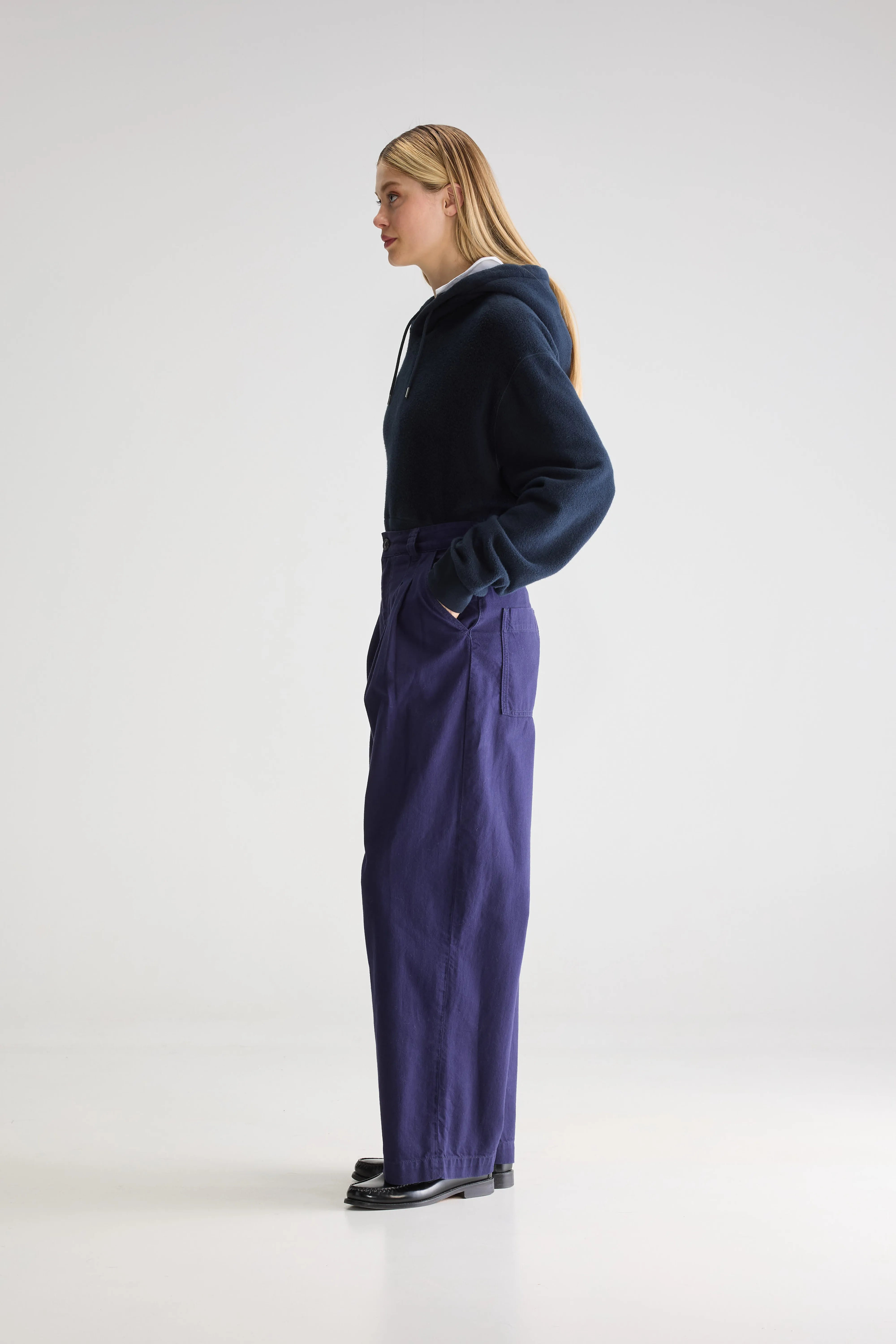 Pristine Wide Trousers - Ink For Women | Bellerose