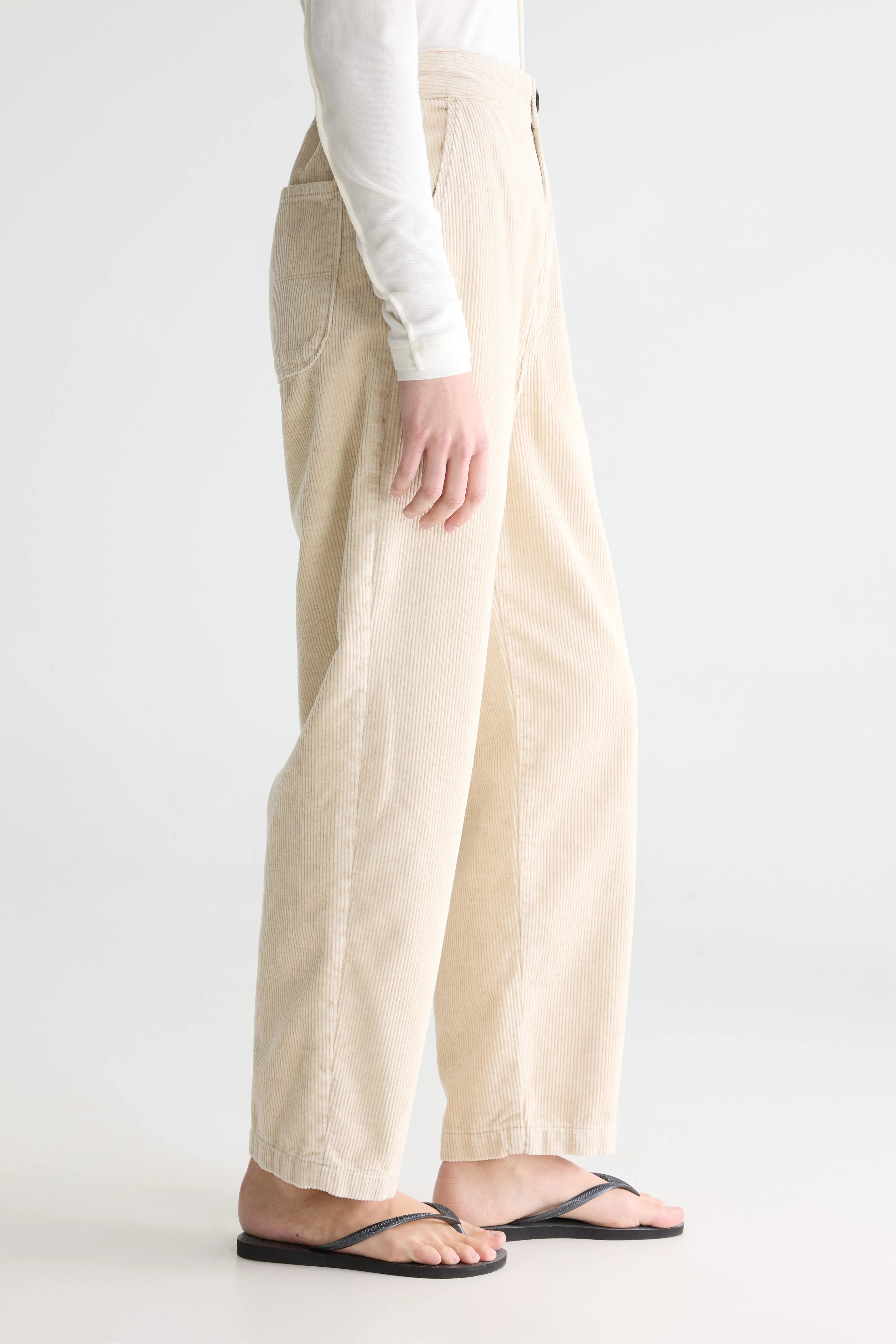 Pasop Relaxed Trousers - Calcaire For Women | Bellerose