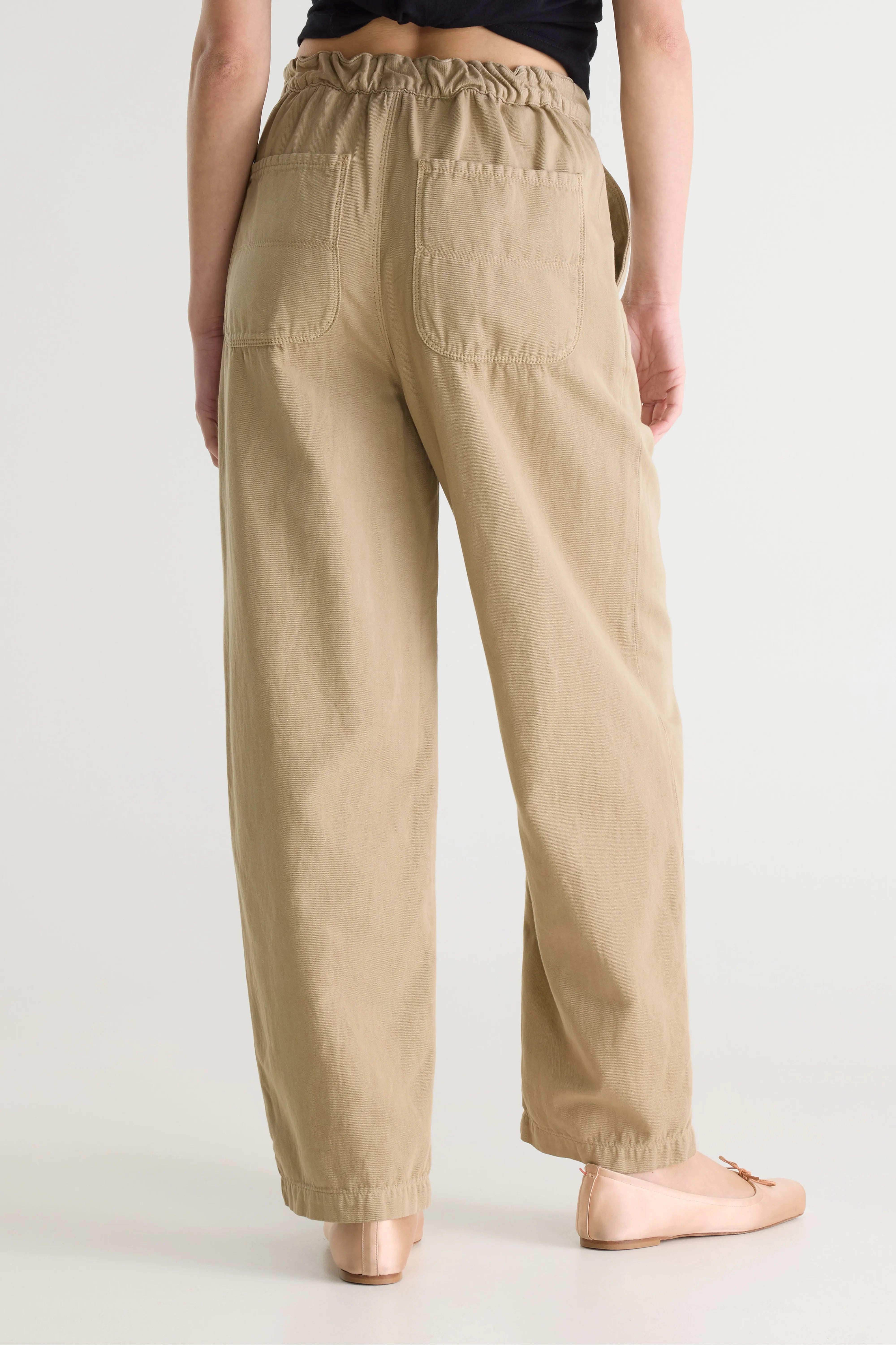 Pasop Relaxed Light Beige Trousers - Clay For Women | Bellerose