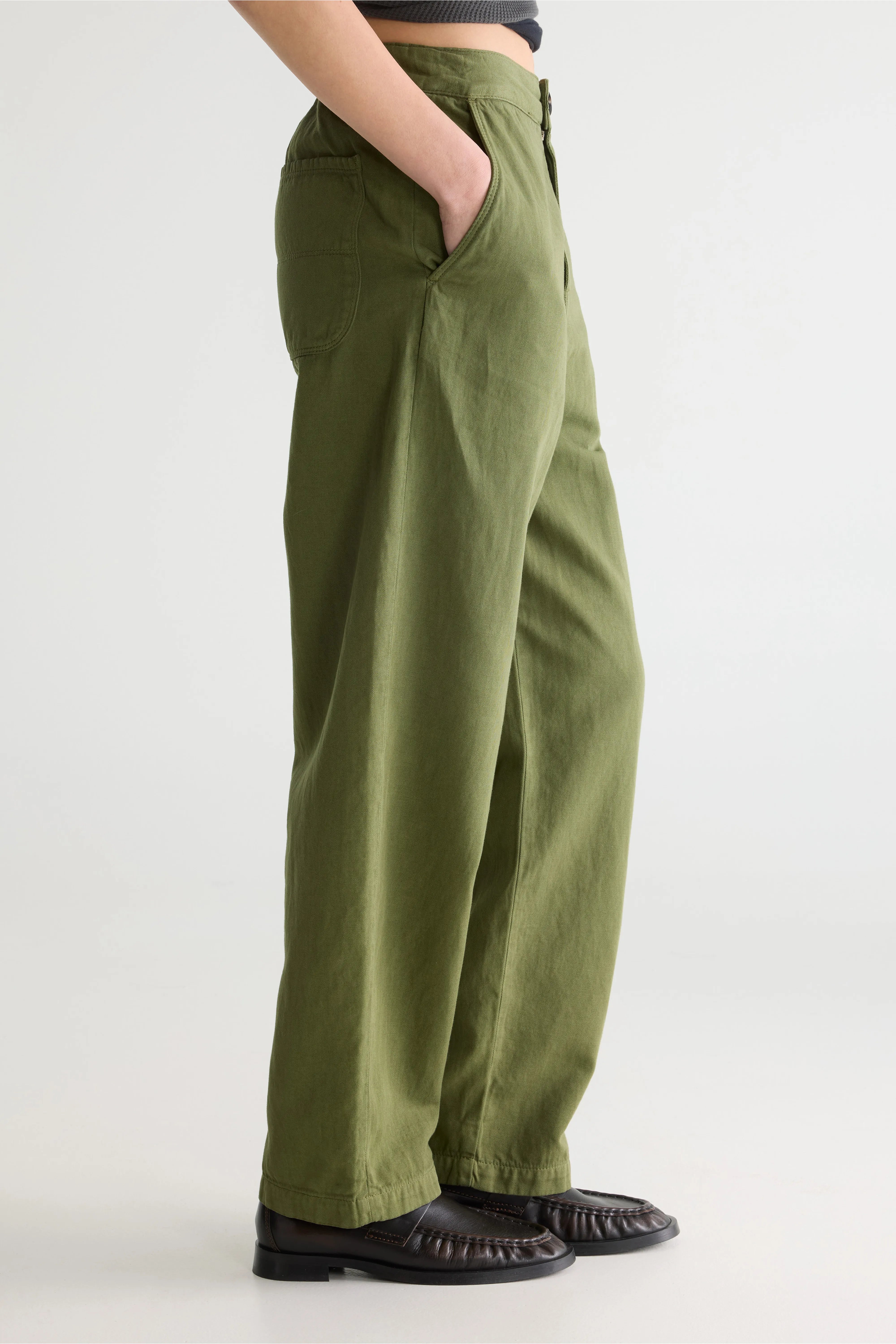 Pantalon Décontracté Kaki Pasop - Army Pour Femme | Bellerose