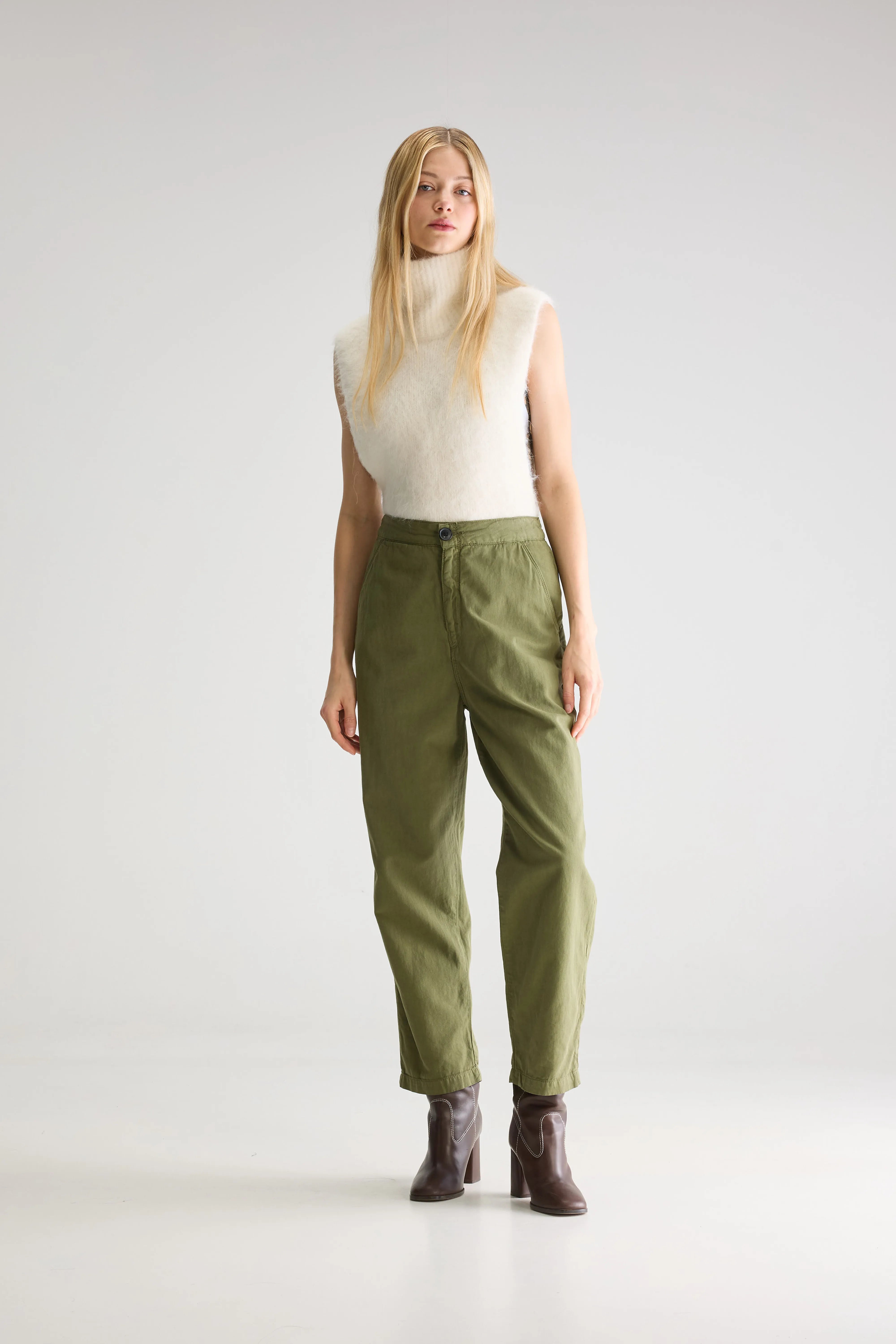 Pasop Relaxte Broek - Army Voor Dames | Bellerose