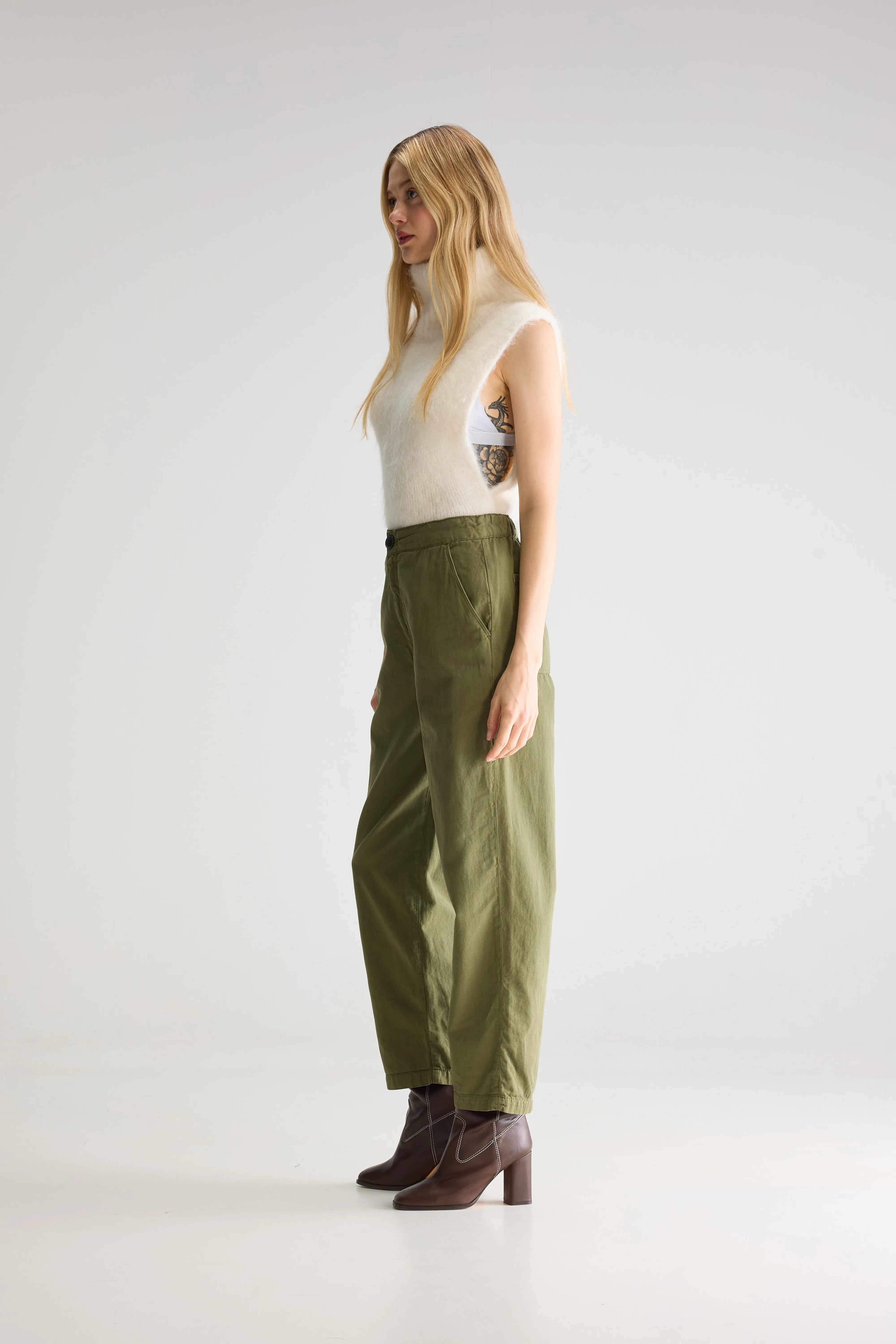 Pasop Relaxte Broek - Army Voor Dames | Bellerose