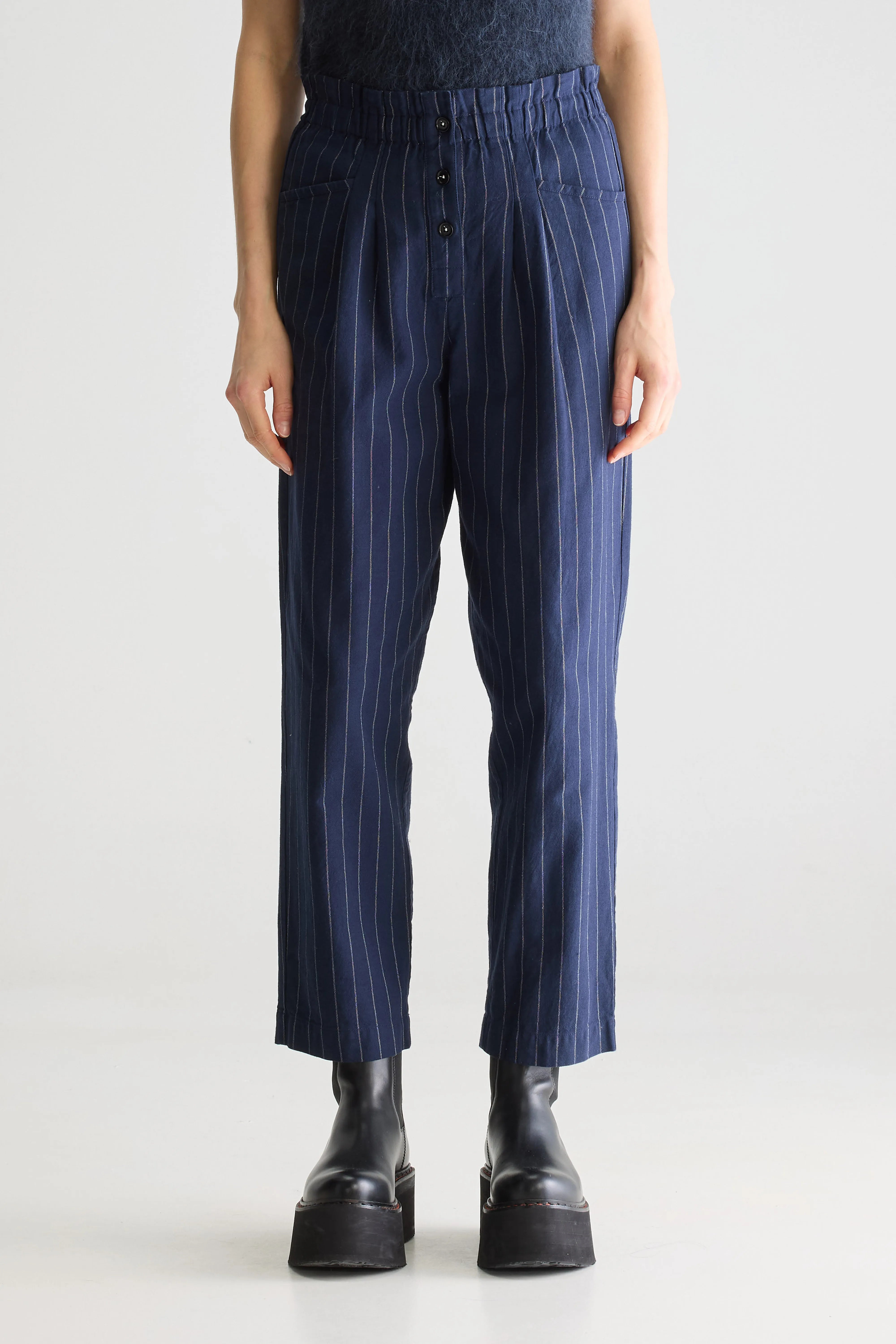 Pantalon Paperbag Lilo - Navy Pour Femme | Bellerose