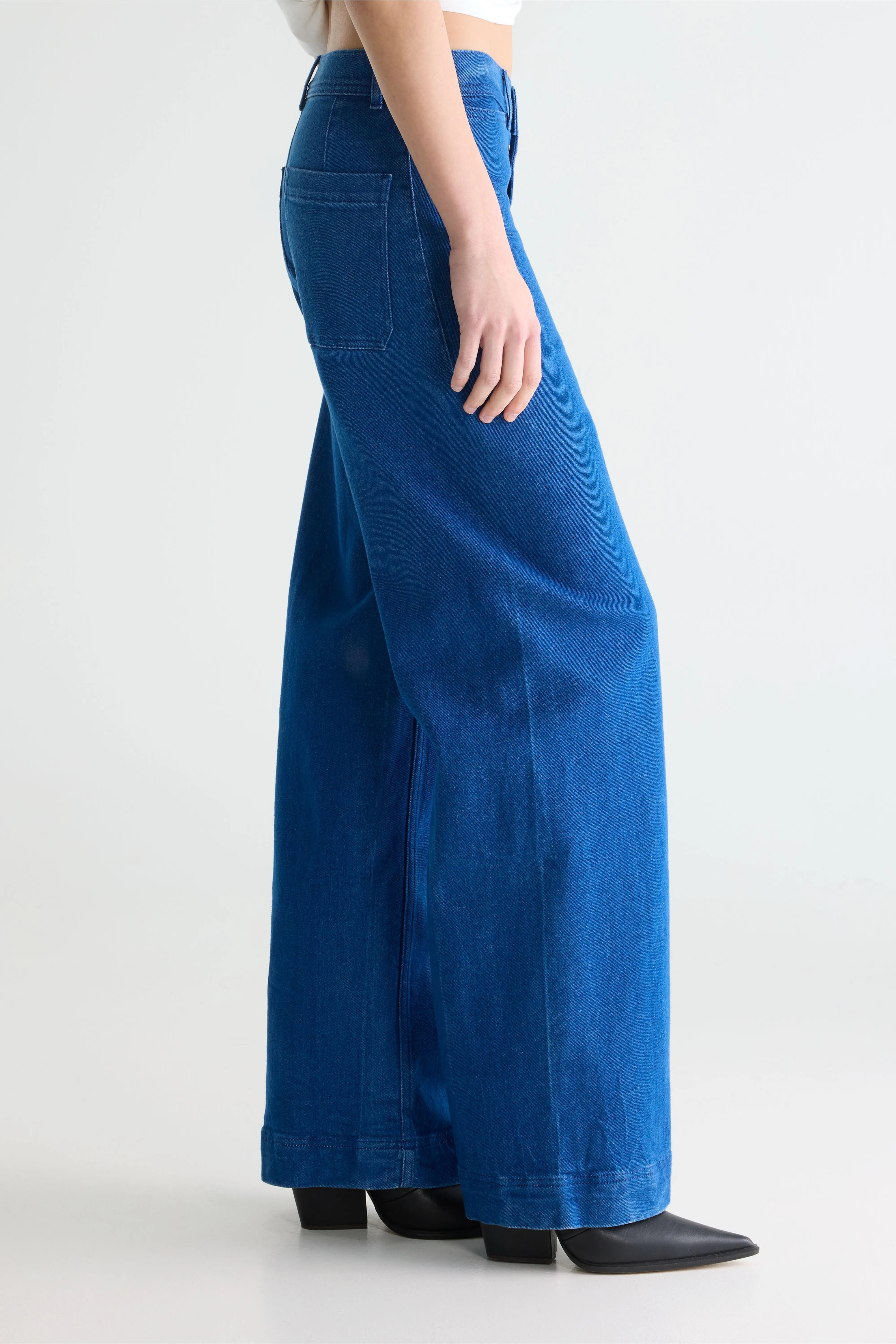 Lottie Blauwe Wijde Jeans - One wash Voor Dames | Bellerose