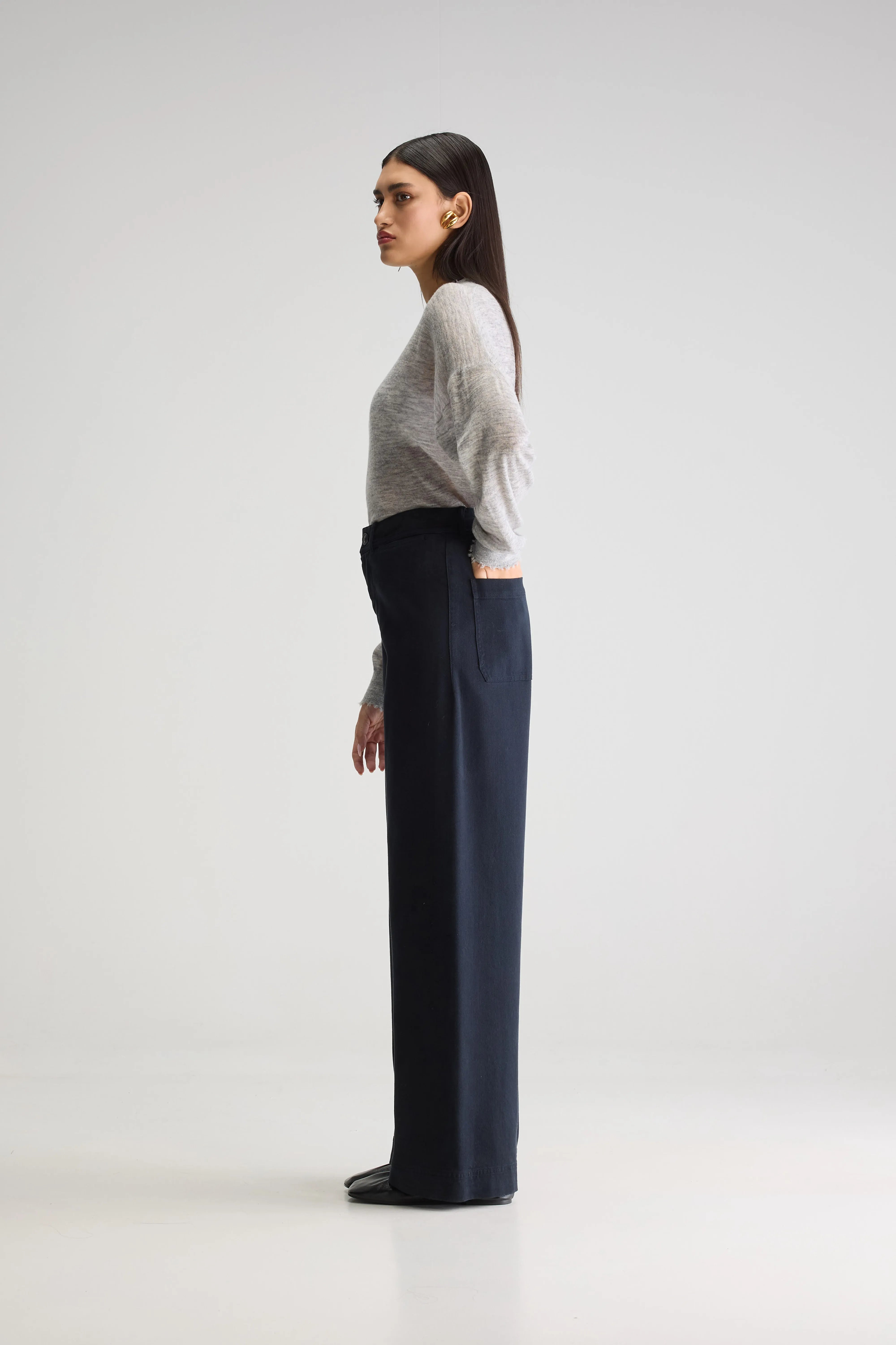 Lottie wijde broek (252 / W / NAVY)