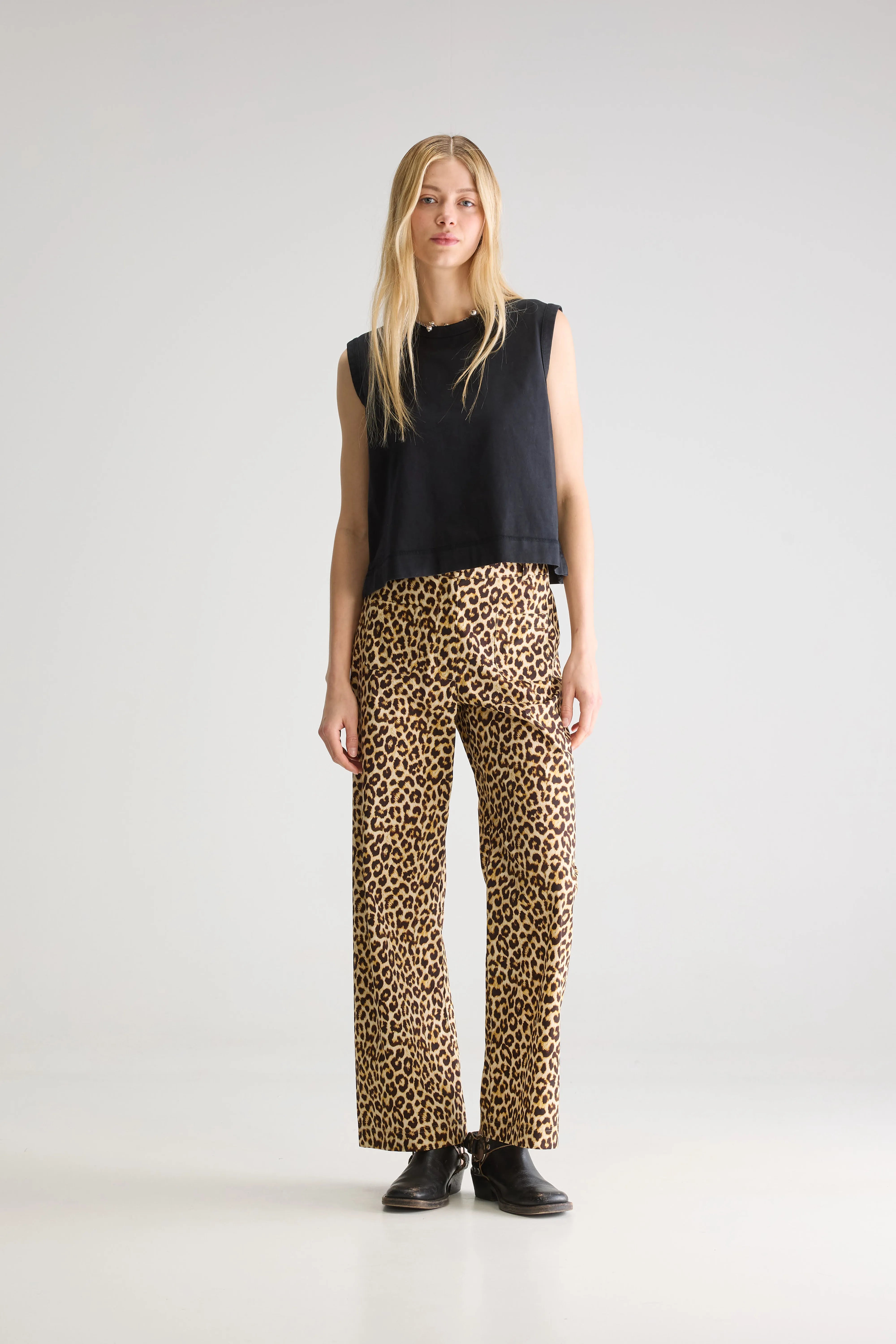 Vivia Wide Trousers - Antique gold / Ivory / Mokka For Women | Bellerose