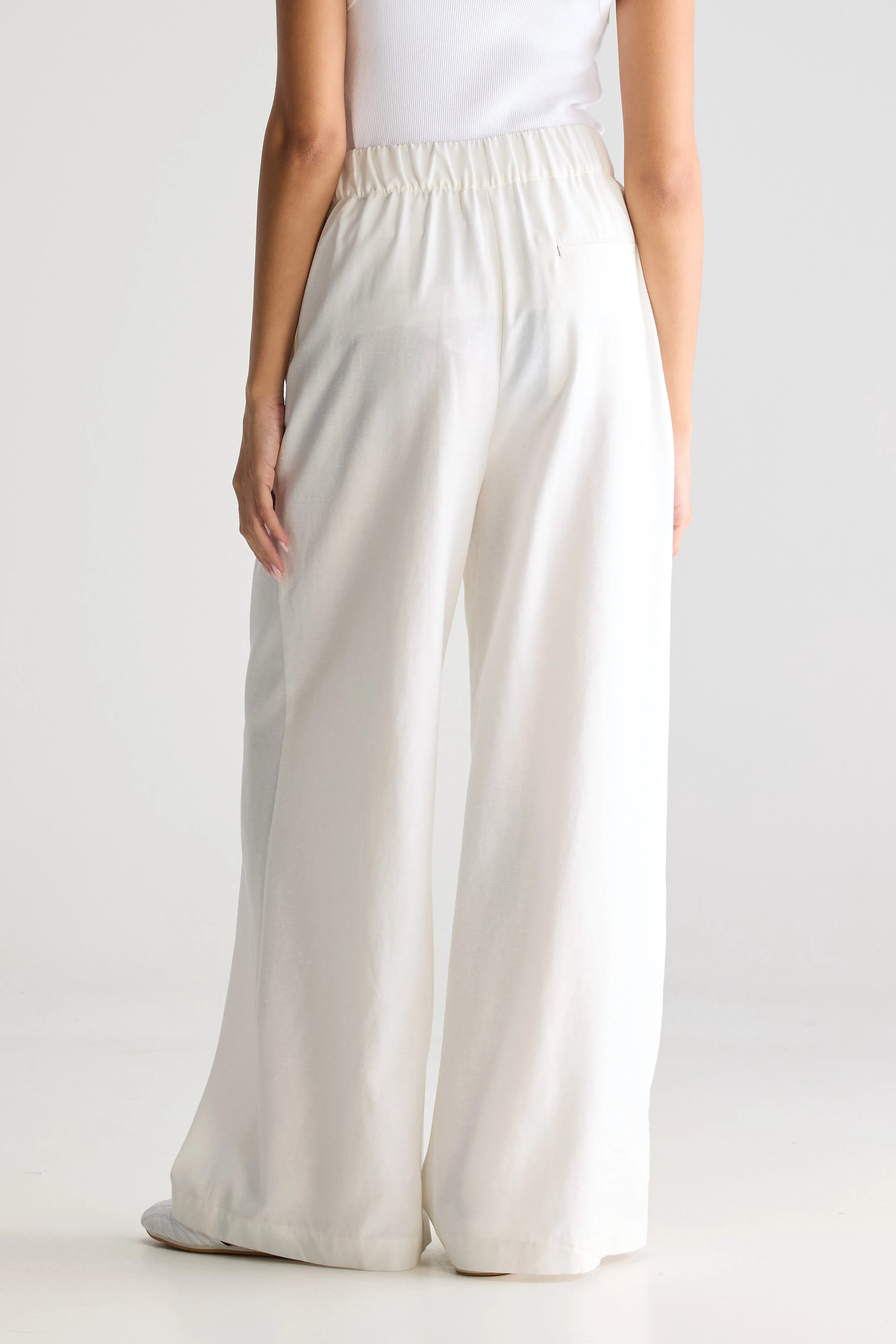 Vezza Wide Trousers - White For Women | Bellerose