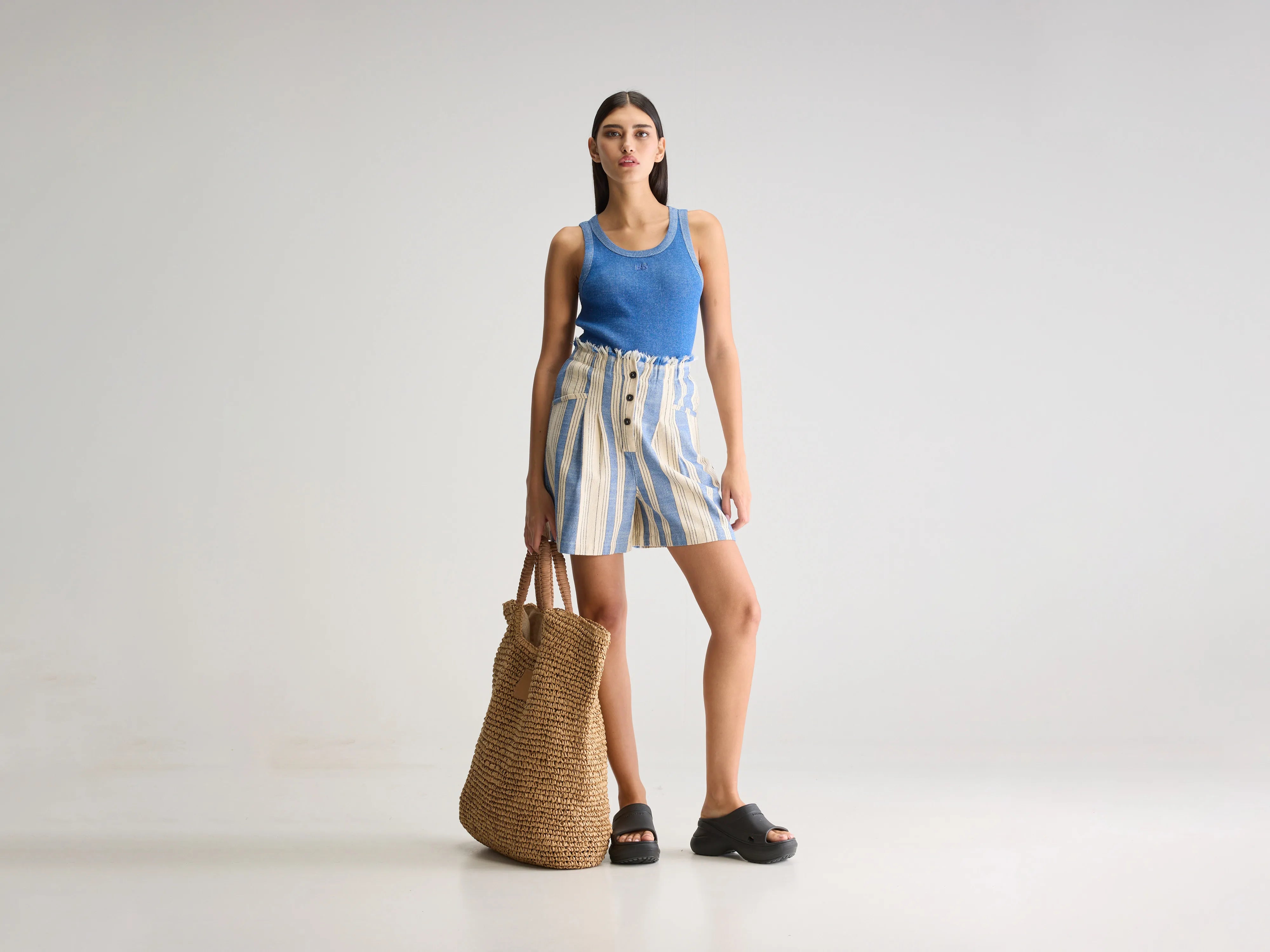 Lilat paperbag shorts (251 / W / STRIPE A)